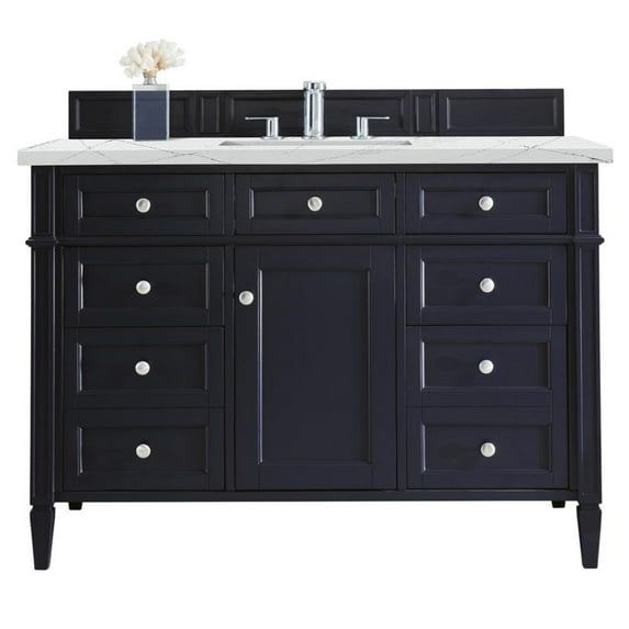 Victory Blue 48'' Transitional Solid Wood Single Vanity