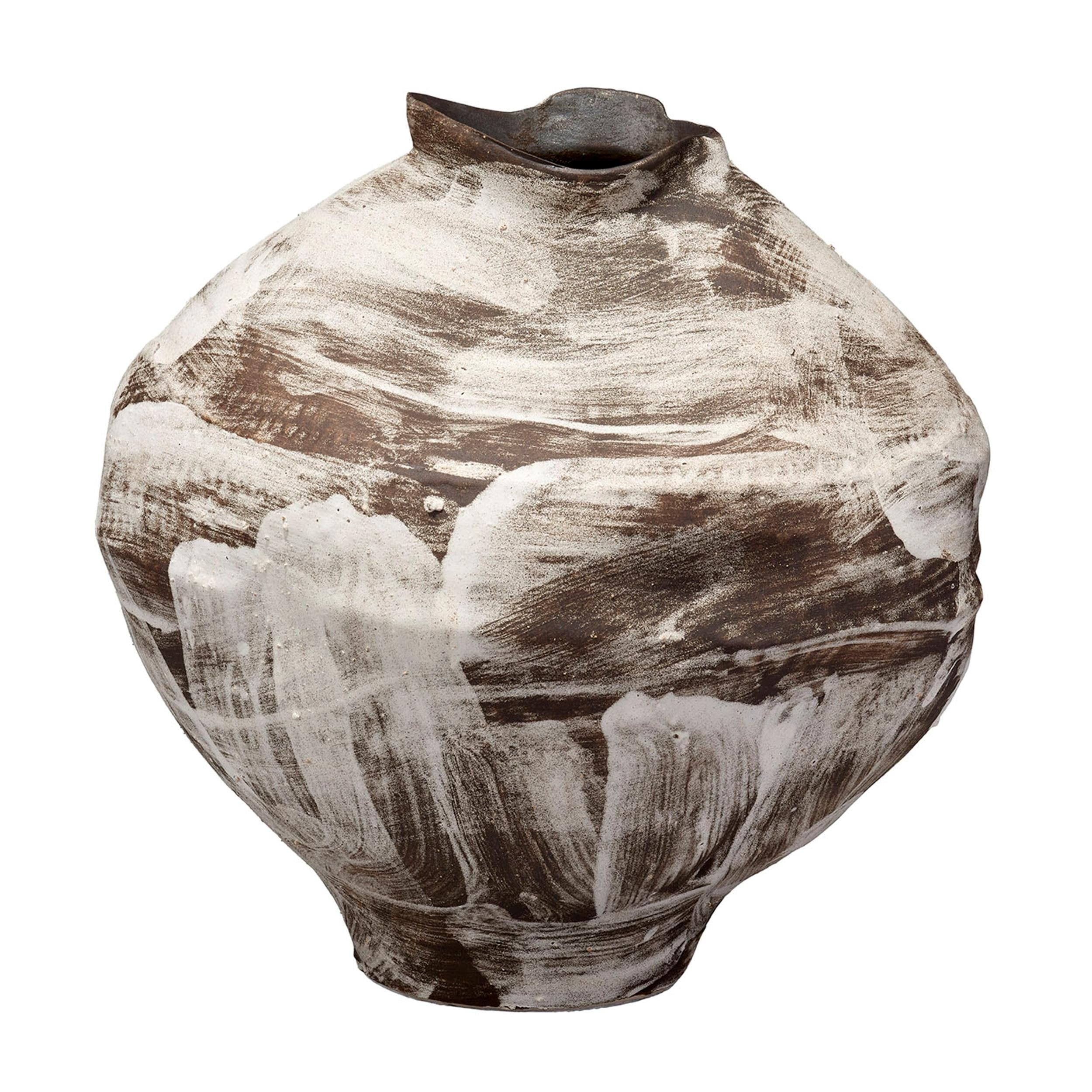 Handcrafted Ceramic Decorative Vase with Organic Swirls