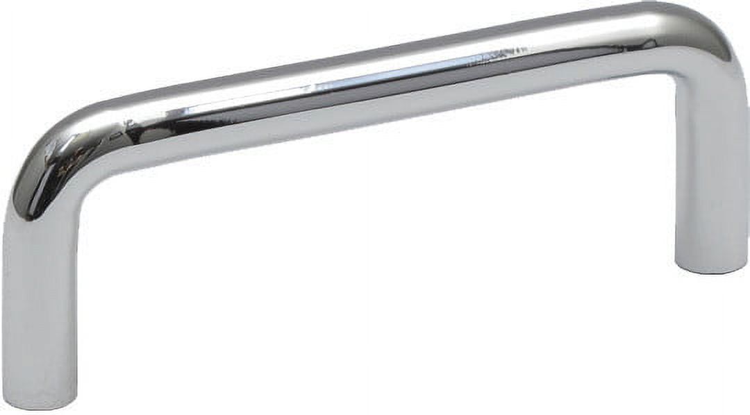 Polished Chrome 4" Bar Cabinet Pull with Mounting Hardware