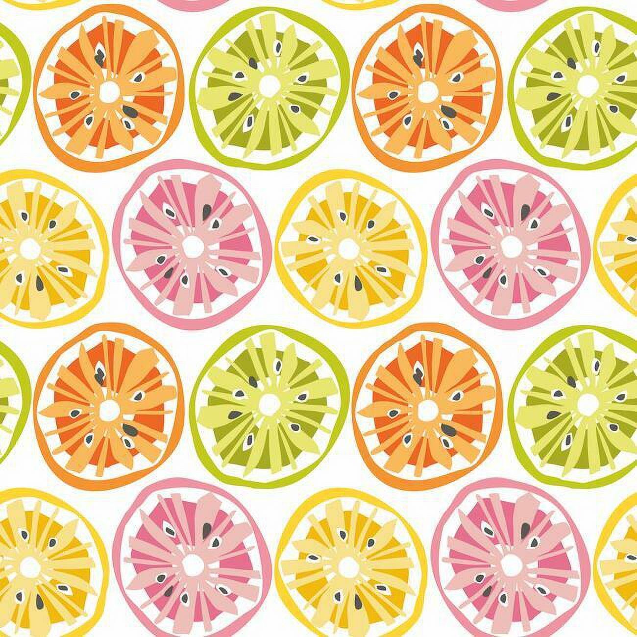 Pink Citrus Fruit Peel and Stick Wallpaper Roll