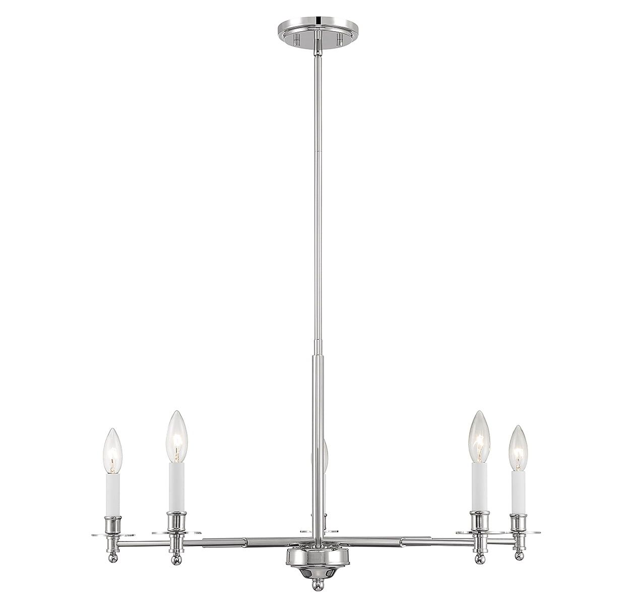 Jasmine 5-Light Polished Nickel Candle Chandelier