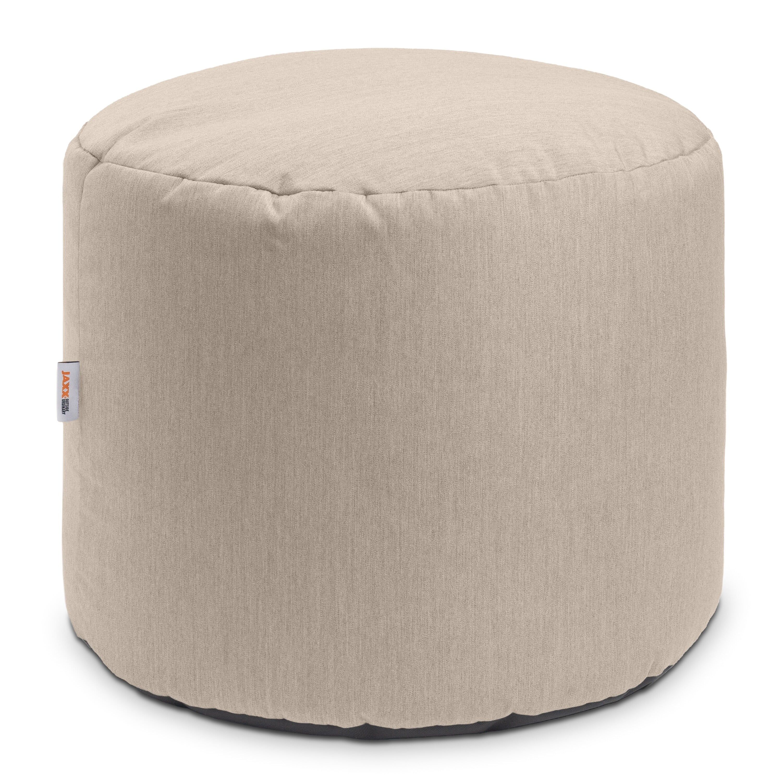 Spring Flax Sunbrella Outdoor Bean Bag Pouf Ottoman