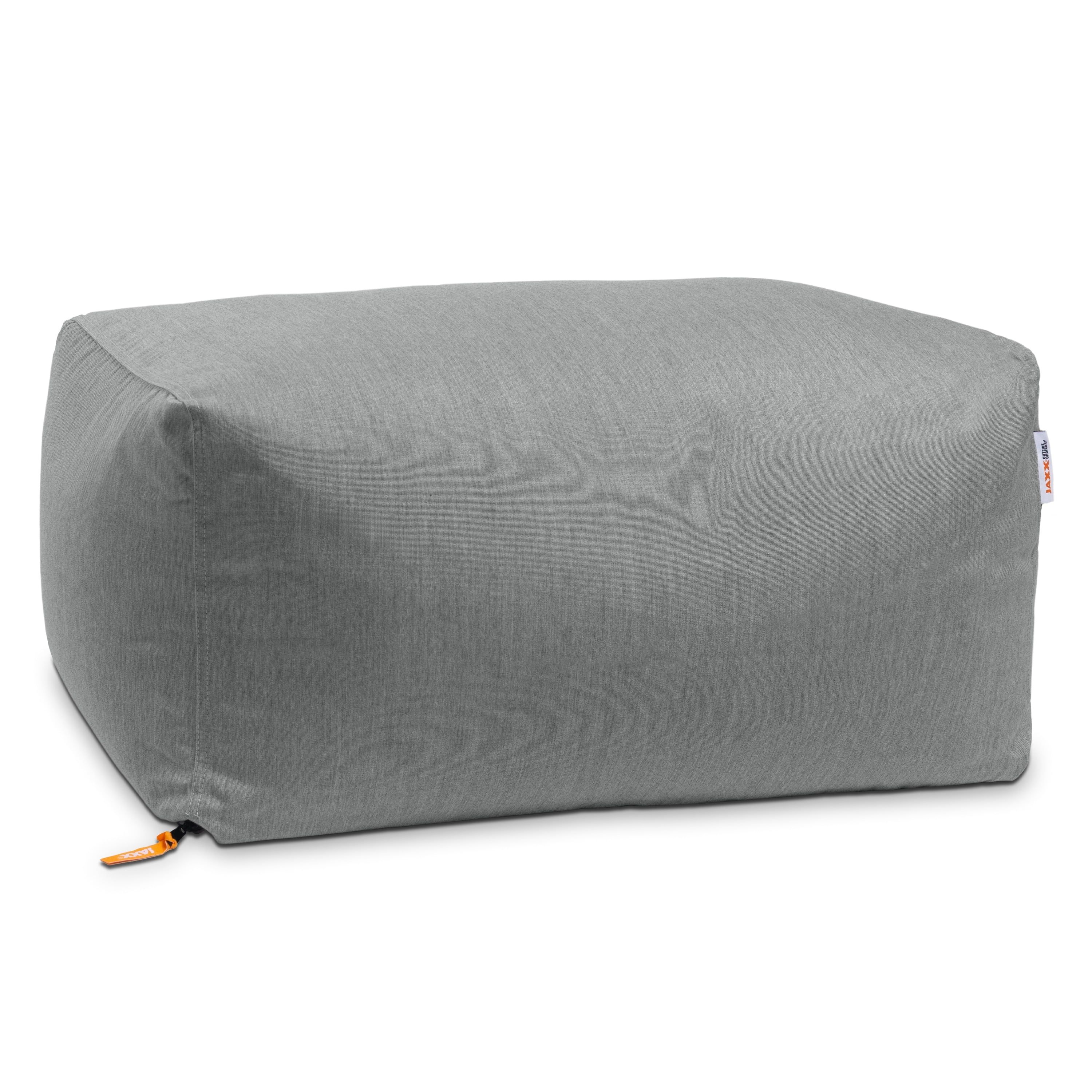 Leon Granite Outdoor Bean Bag Ottoman with Sunbrella Cover