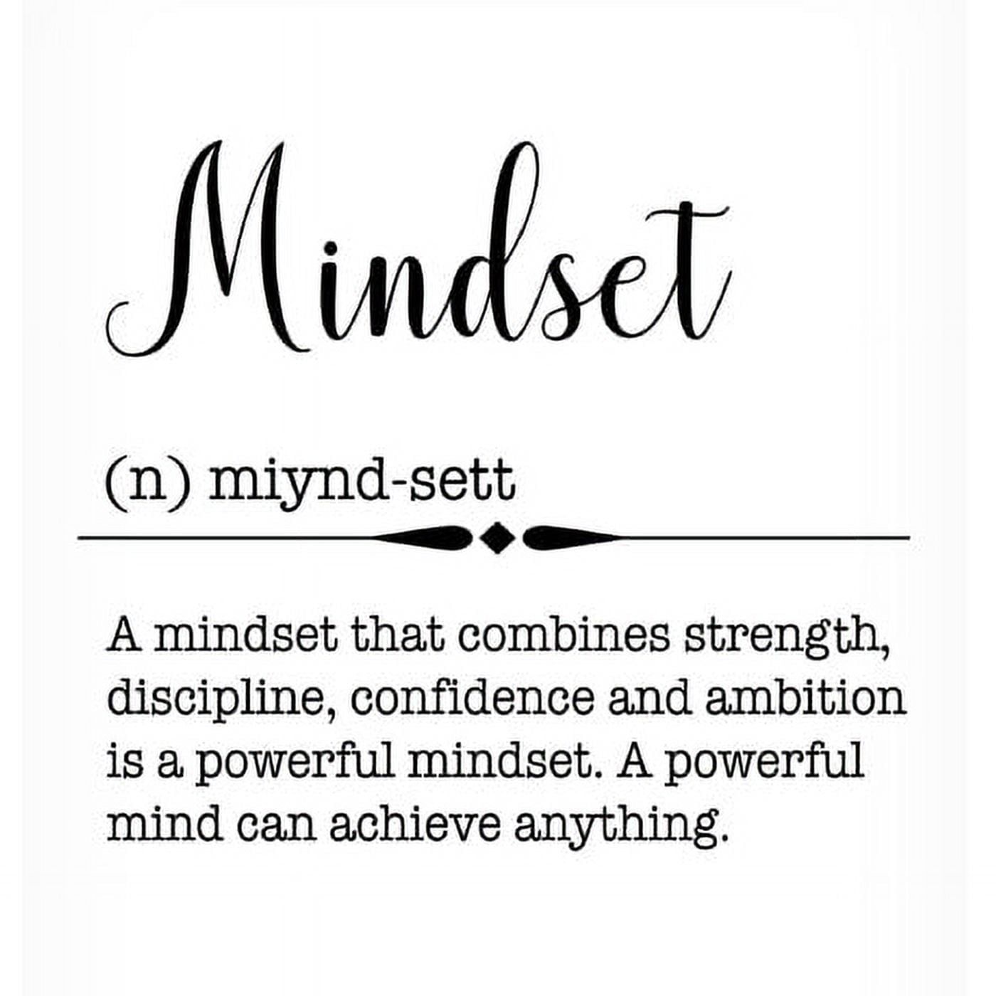 Mindset Definition Black and White Canvas Art 35 x 47