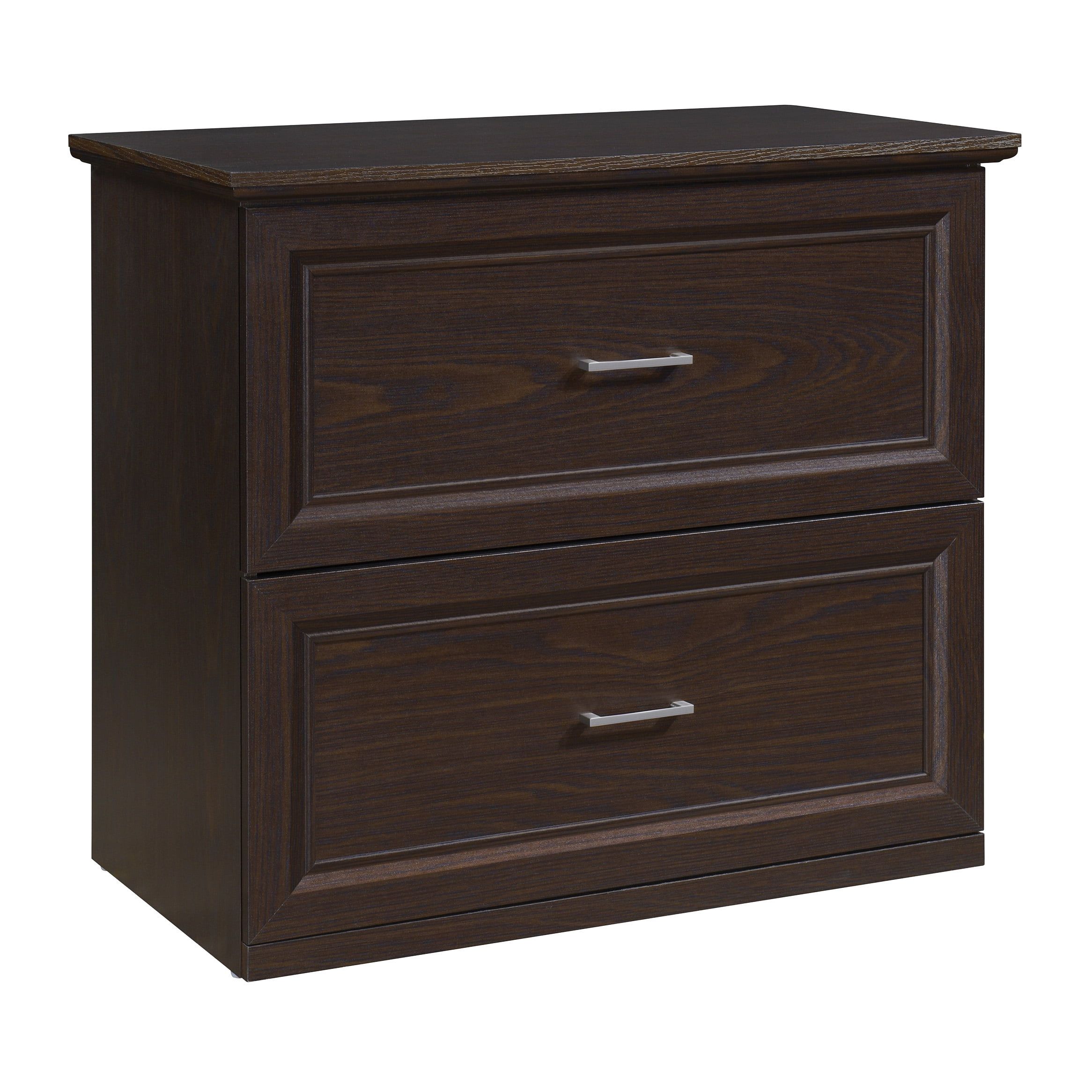 Espresso 2-Drawer Lateral File Cabinet with Smooth Glides