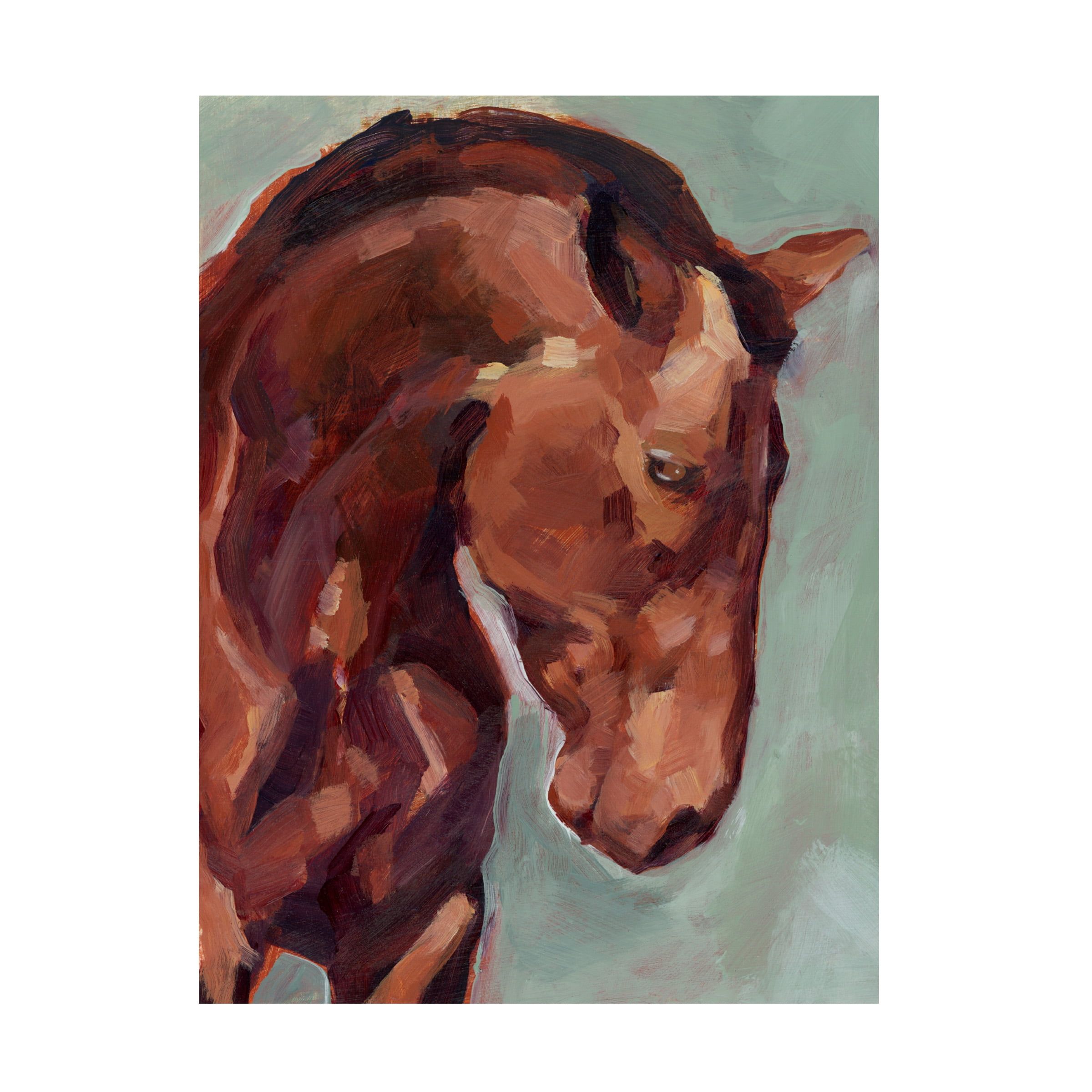 Jennifer Paxton Parker Brown Horse Canvas Art 14 x 19