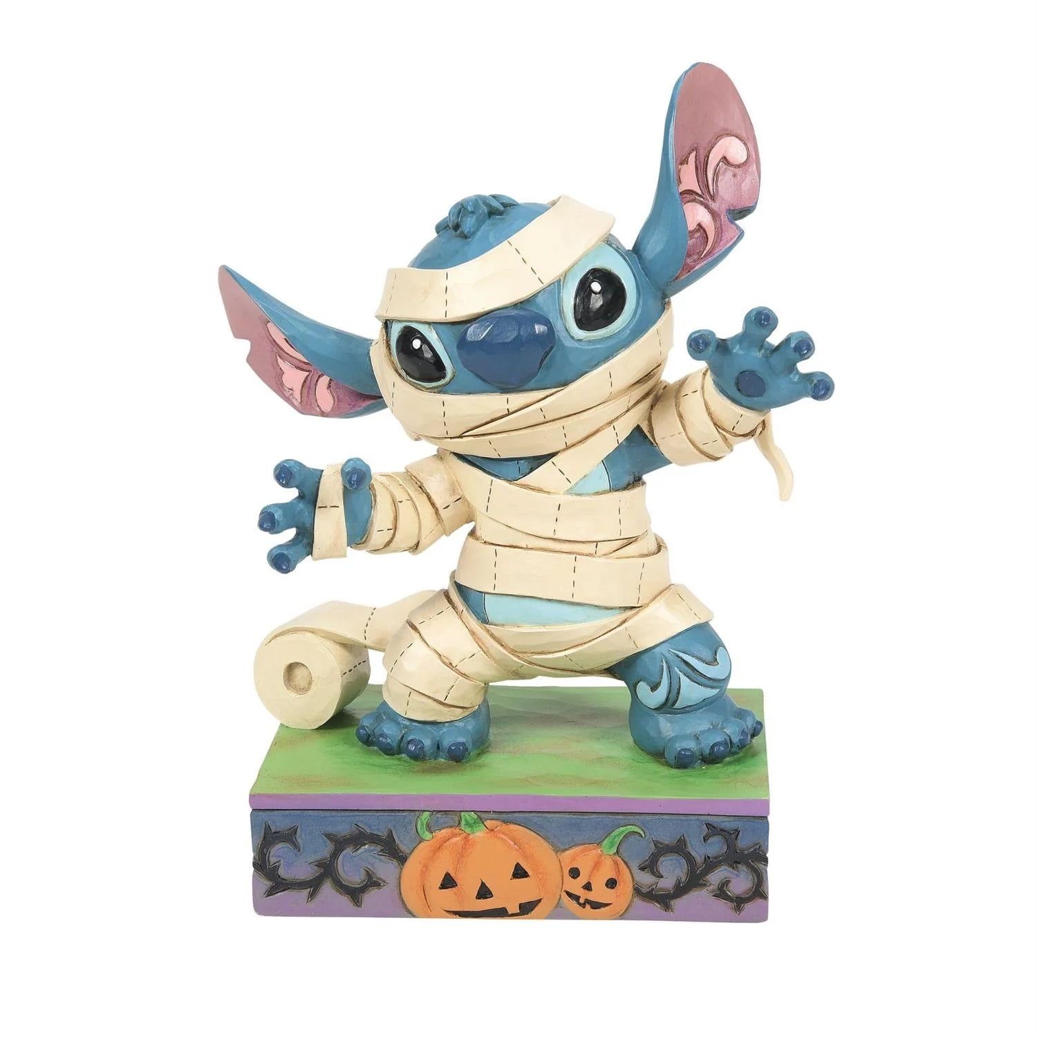 Halloween Mummy Stitch Resin Figurine with Pumpkins