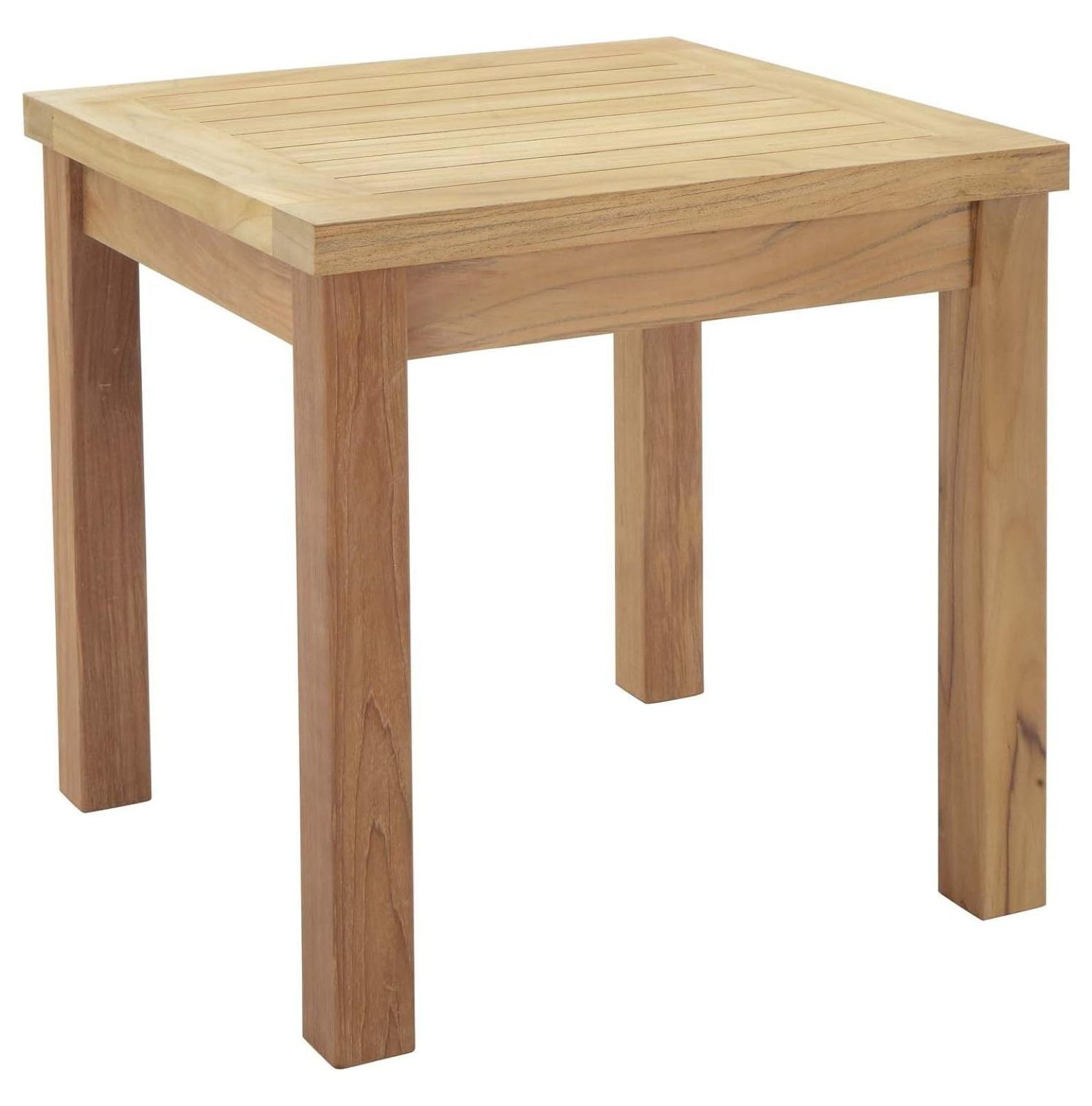 Marina Natural Teak Wood Outdoor Patio Side Table