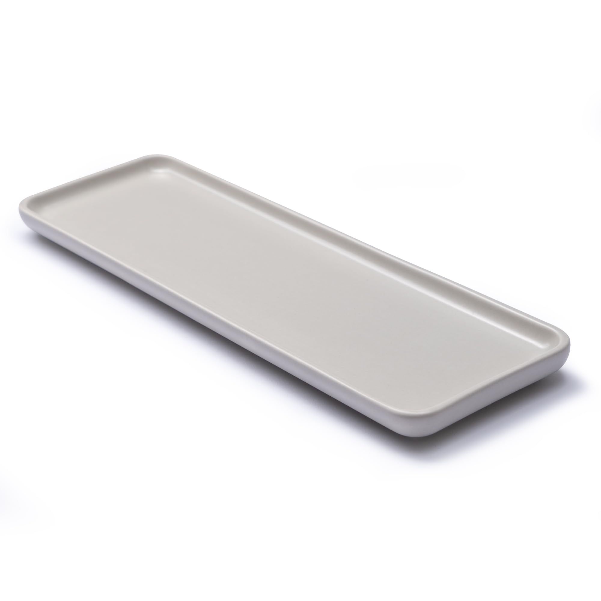 Beige Ceramic Modern Freestanding Vanity Tray