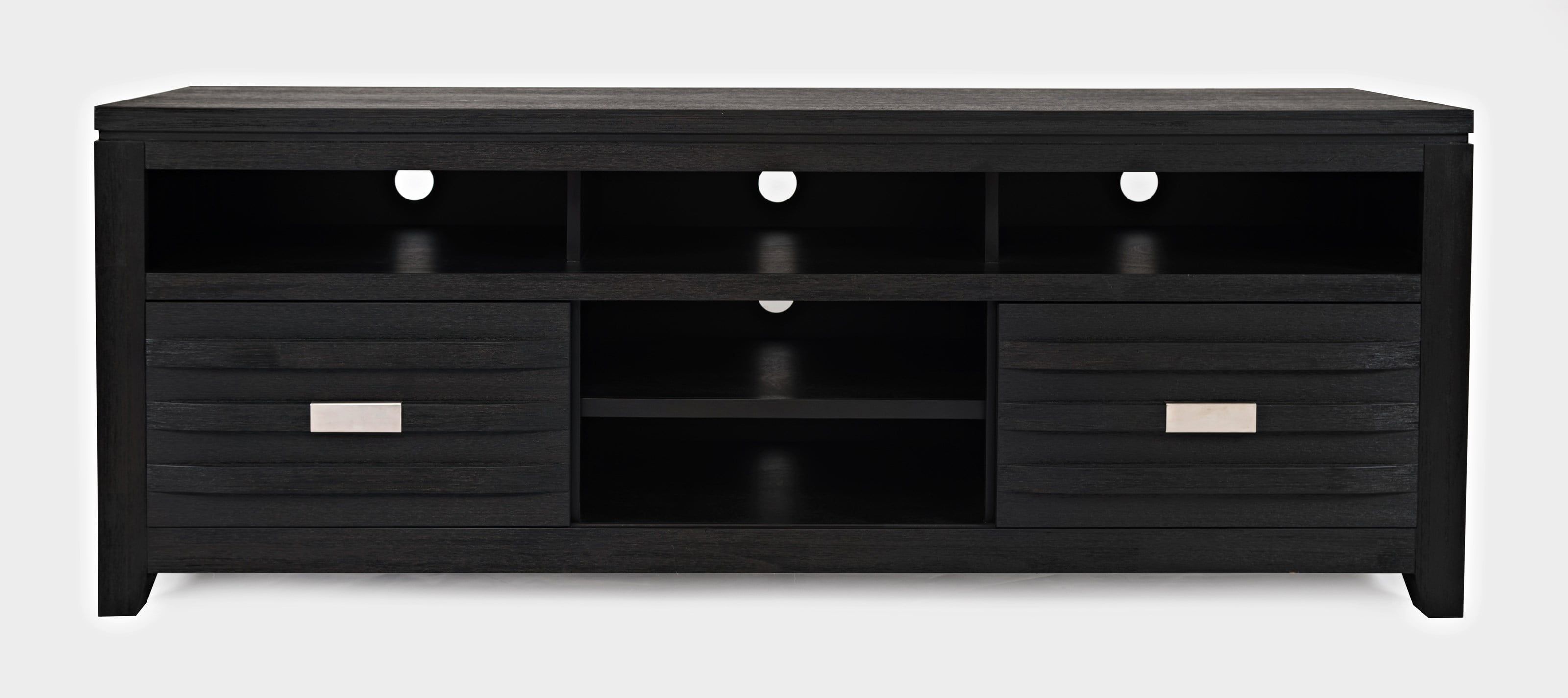 Altamonte Dark Charcoal 70" Contemporary Media Console with Cabinet