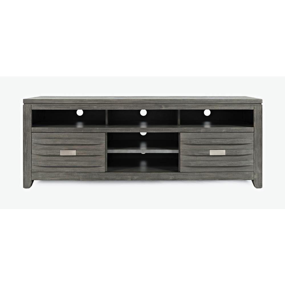 Altamonte Contemporary 70" Brushed Grey Media Console with Cabinet