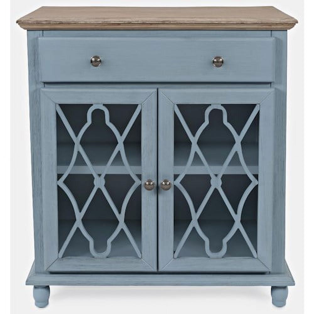 Blue Freestanding Accent Chest with Adjustable Shelving