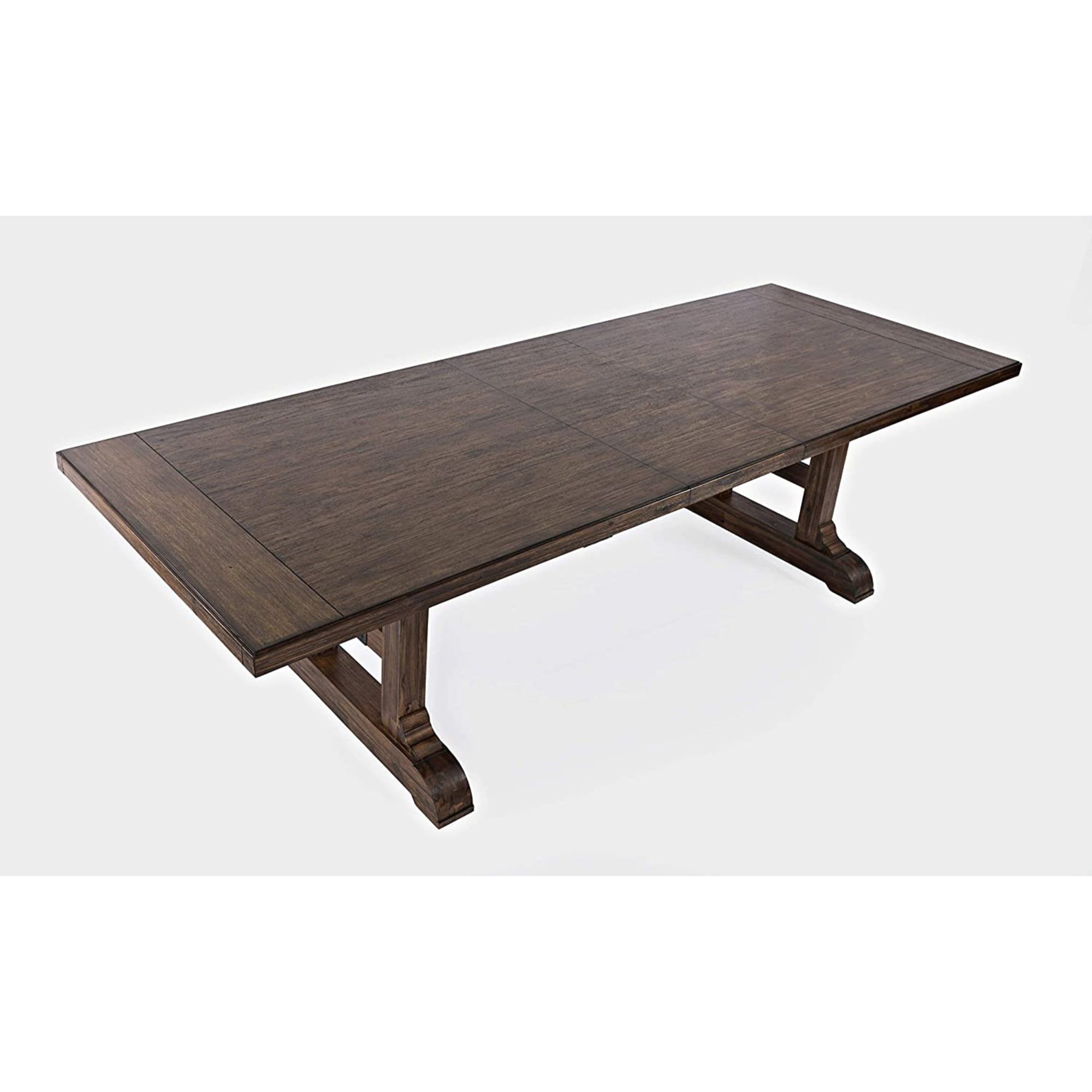 Bakersfield Brown Wood Extendable Farmhouse Dining Table