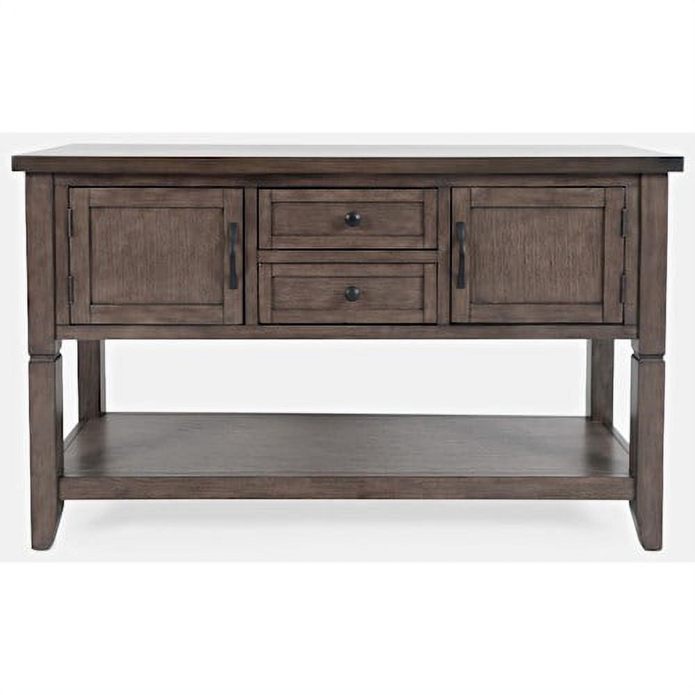 Lincoln Square Transitional Brown Acacia 2-Drawer Buffet Server