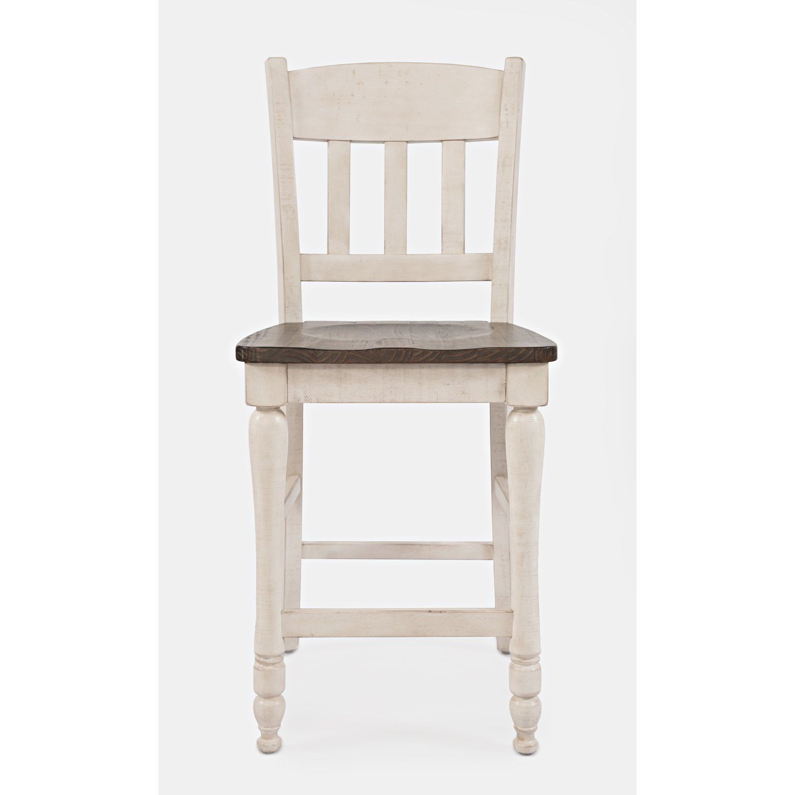 Madison County Vintage White Reclaimed Pine Farmhouse Barstools (Set of 2)