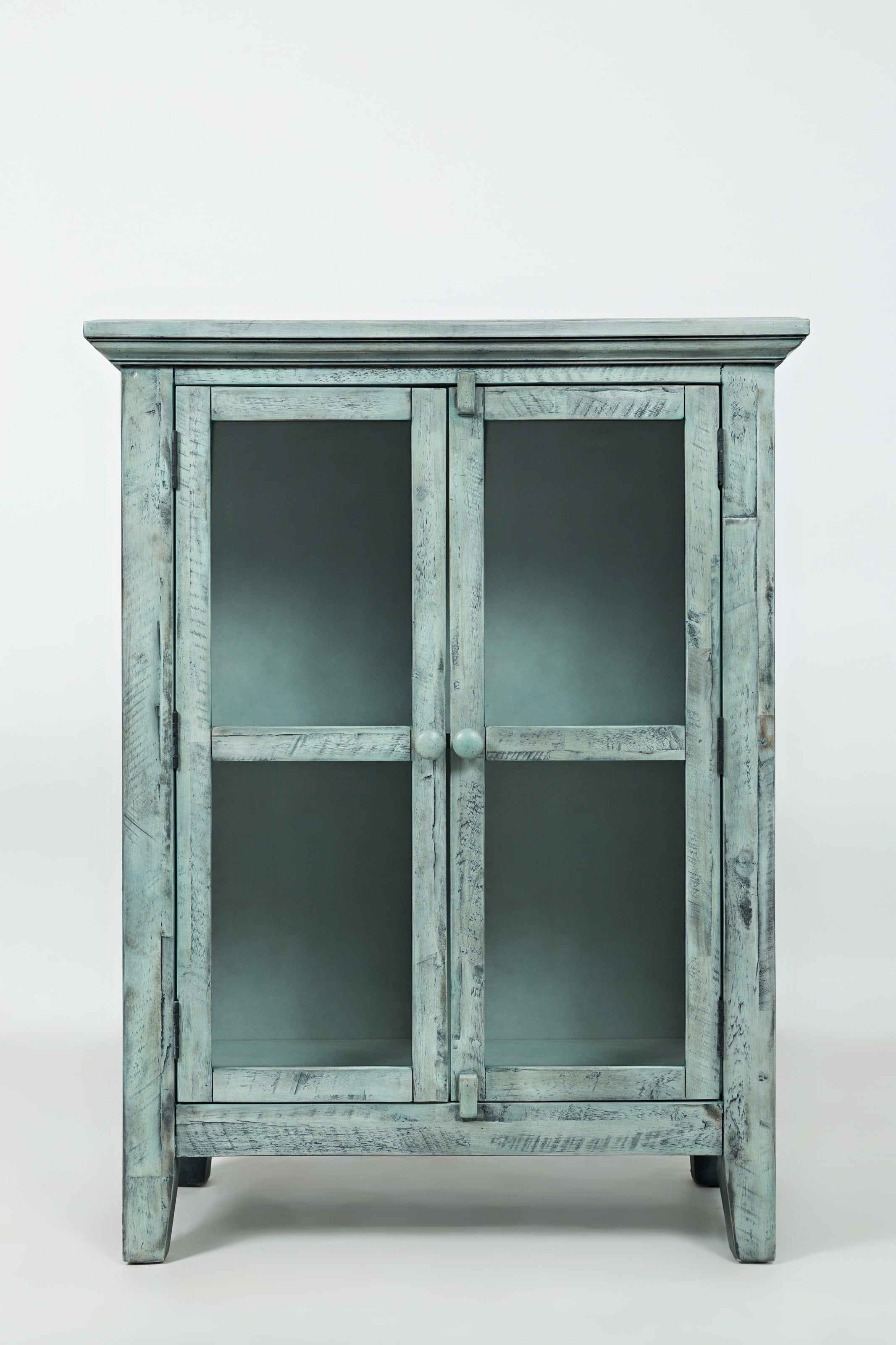 Surfside Blue Coastal 32" Accent Cabinet with Adjustable Shelving