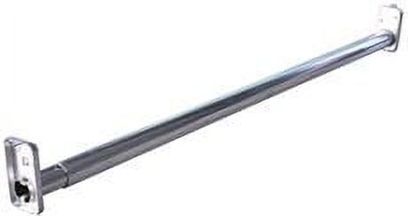 Adjustable Platinum Zinc Closet Rod with Mounting Hardware, 30-48 in