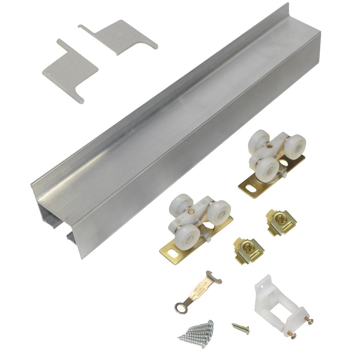 72-Inch Mill Aluminum Wall Mount Barn Door Hardware Kit