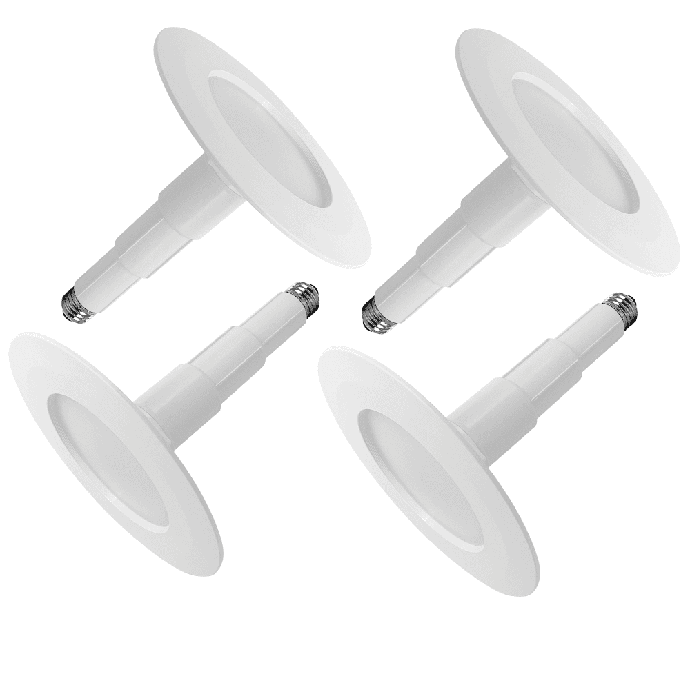 Adjustable White LED Recessed Retrofit Downlight, 4-Pack