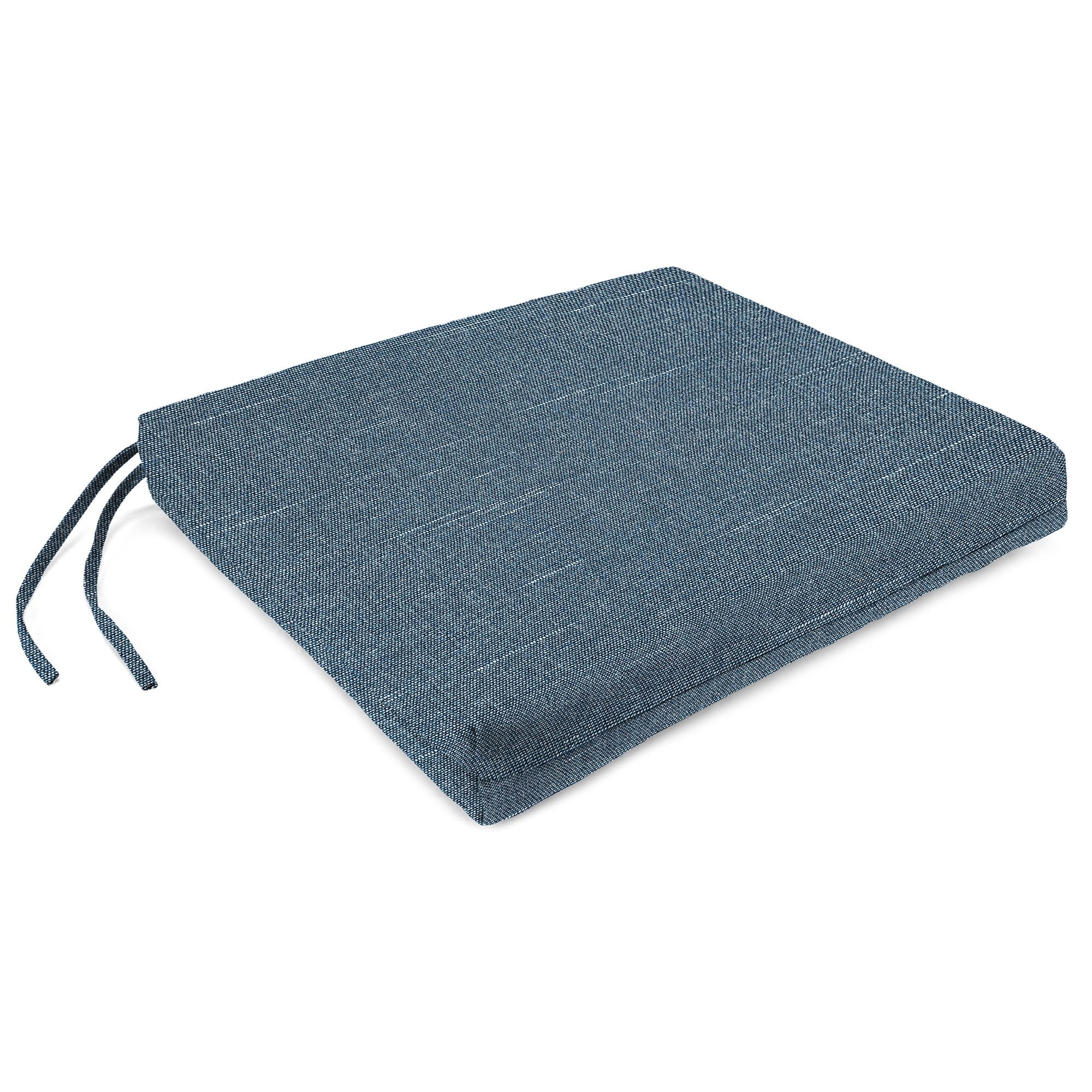 Tory Denim Blue Rectangular Outdoor Chair Pad Cushion