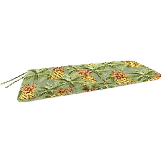 Luau Breeze Pineapple Print Outdoor Settee Swing Bench Cushion