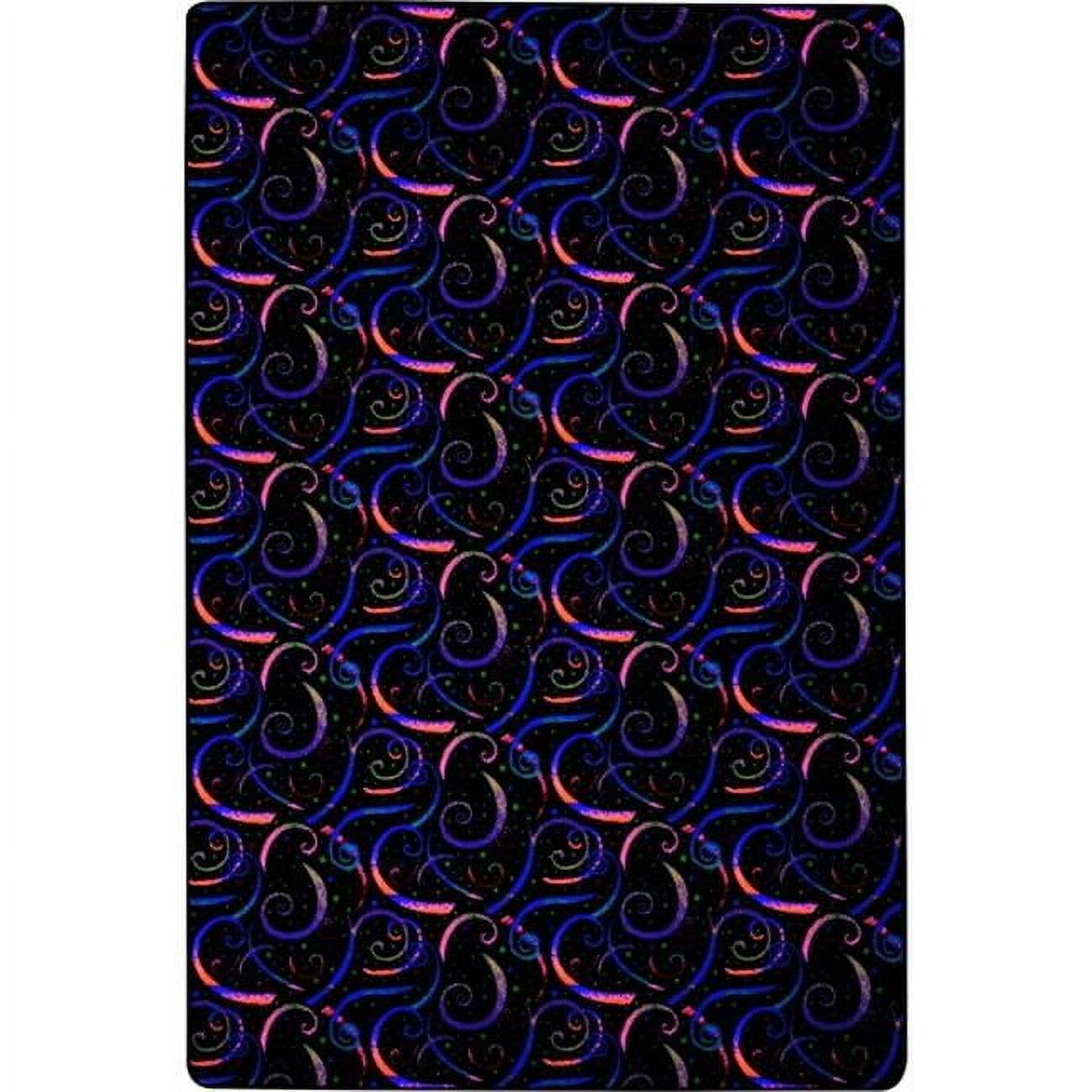 Dynamic Black Synthetic 12' x 6' Easy-Care Stain-Resistant Area Rug