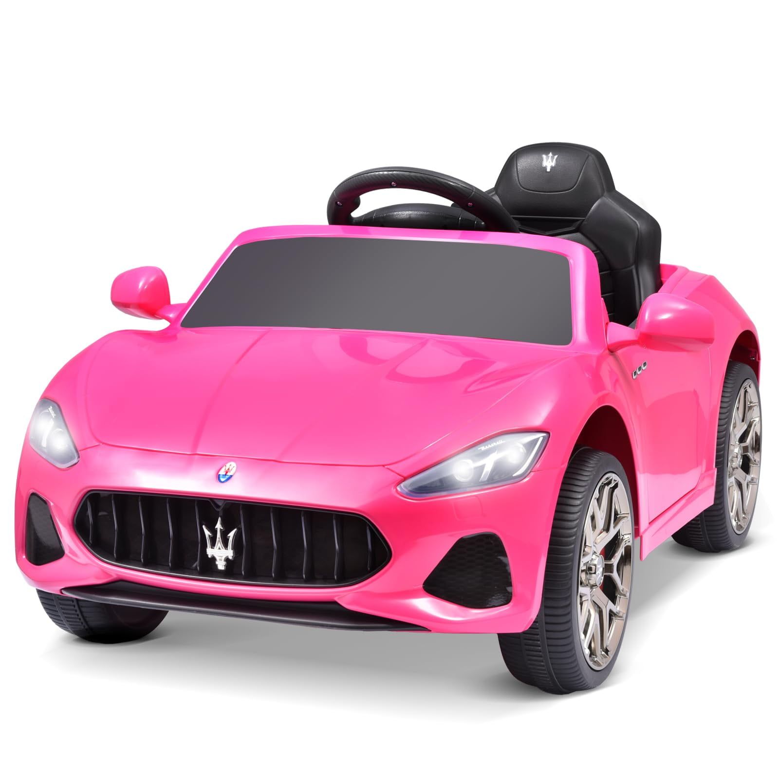 Pink 12V Maserati GranCabrio Kids Ride-On Car with Remote Control