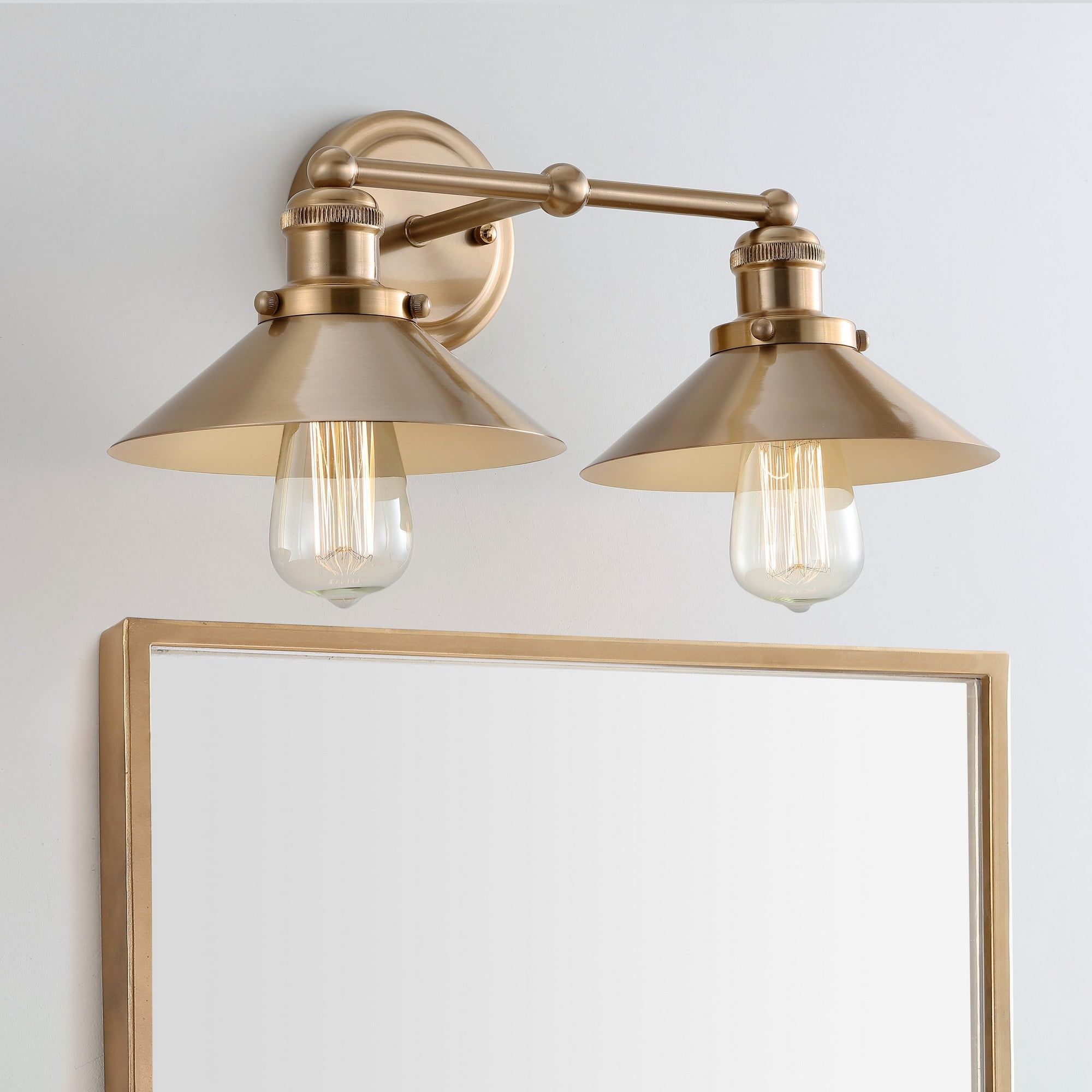 Elegant July 17.5" Brushed Brass Gold LED Vanity Light