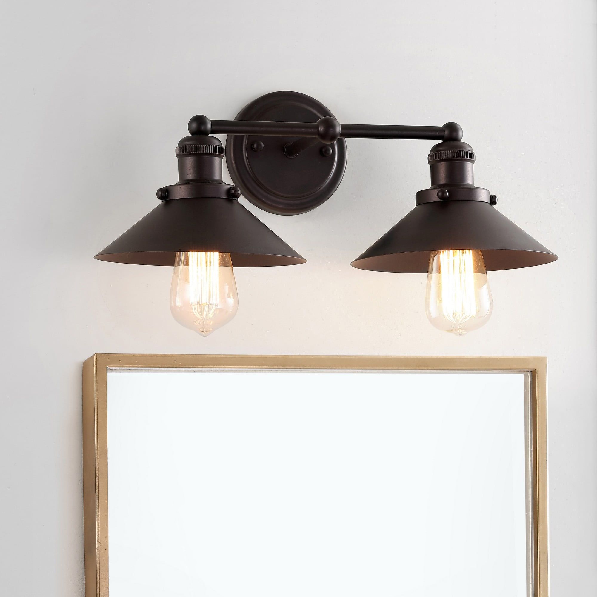 July 17.5" Bronze Metal 2-Light Vanity Light