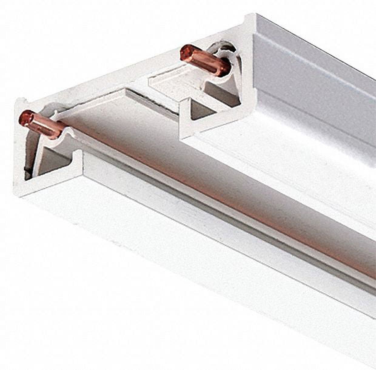 White Aluminum 2ft Track Lighting Section