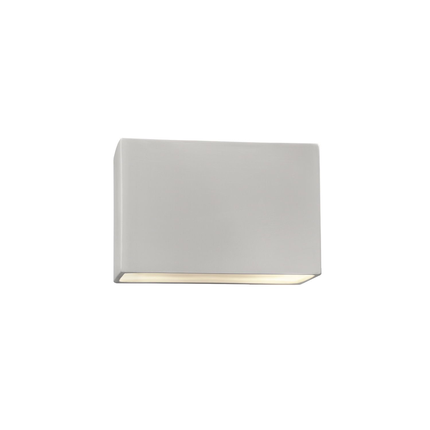 White Ceramic 10" Dimmable Outdoor Wall Sconce