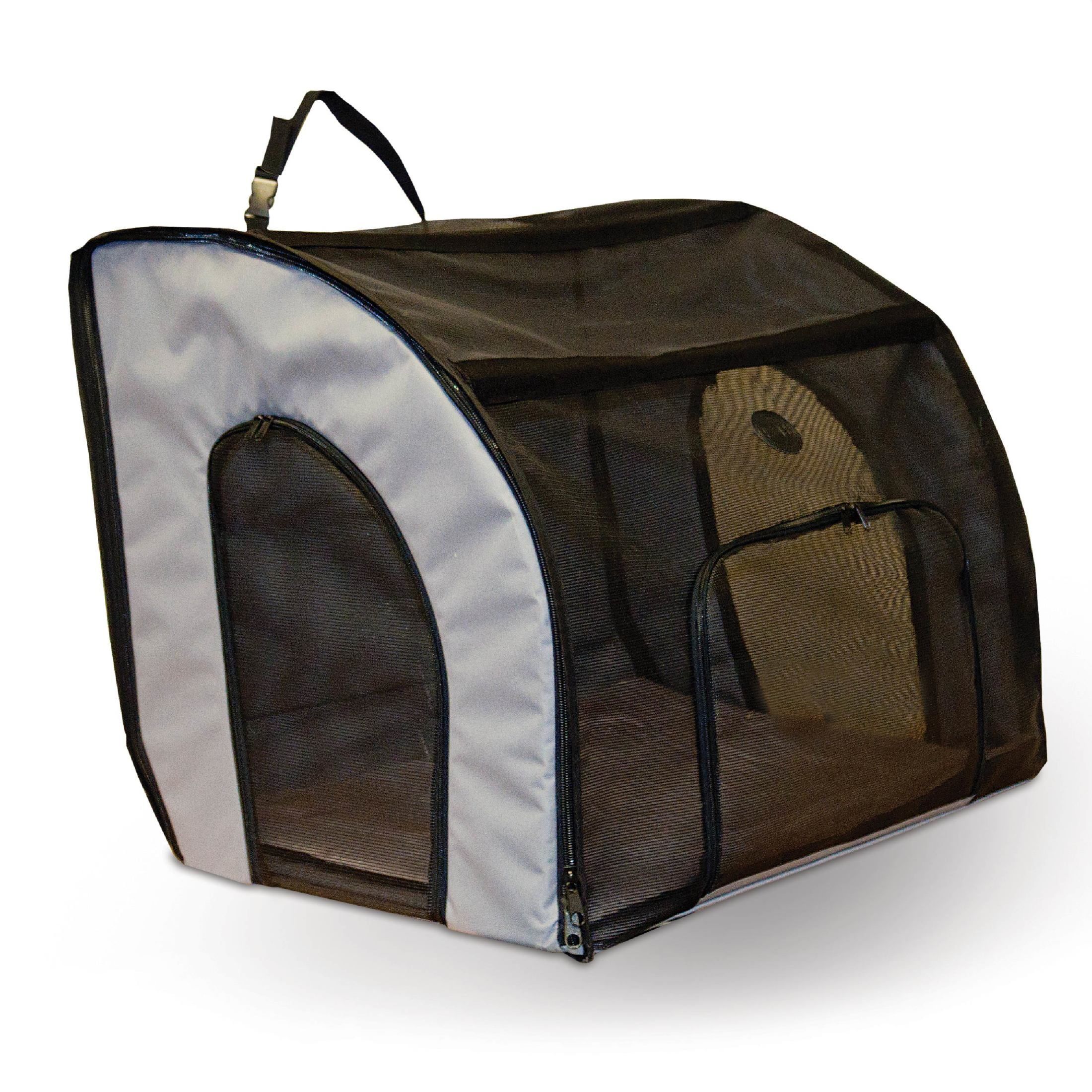 Medium Black and Gray Soft-Sided Pet Travel Carrier