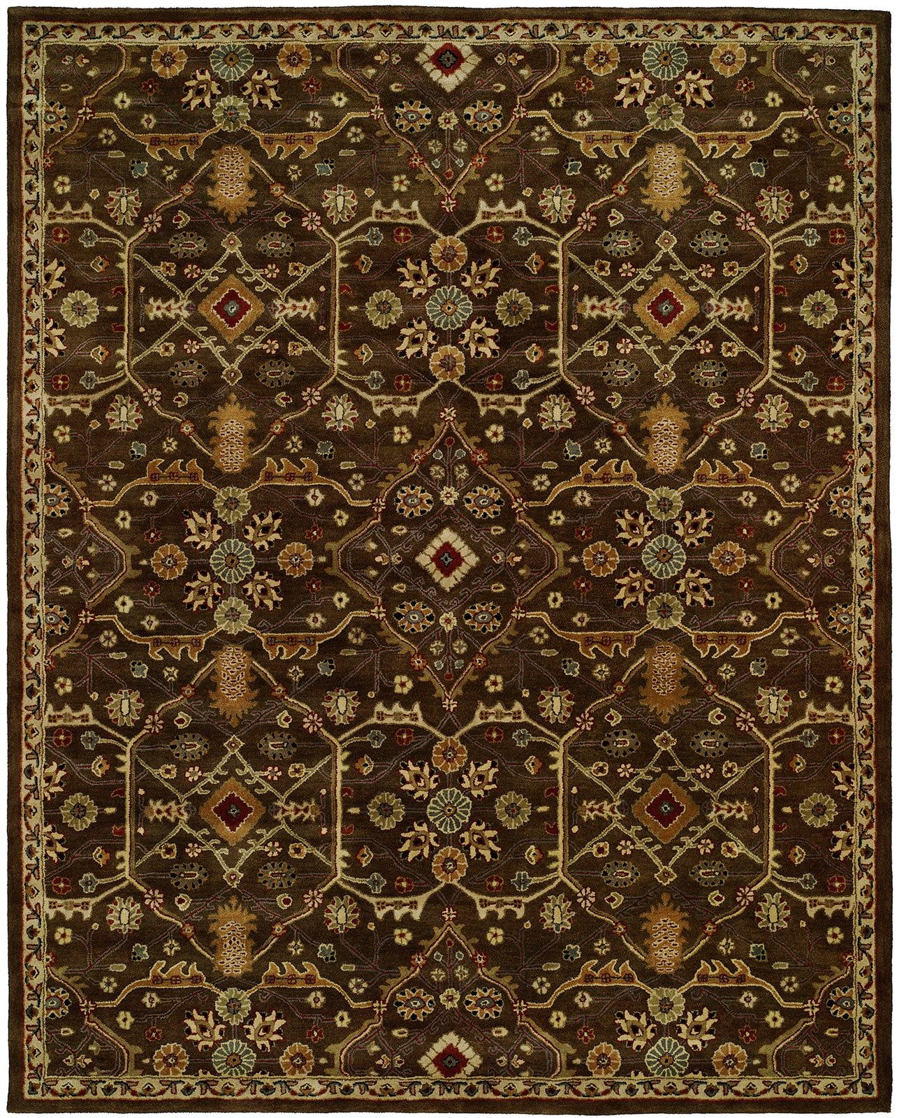 Empire Chocolate Hand-Tufted Wool Area Rug 3'6" x 5'6"