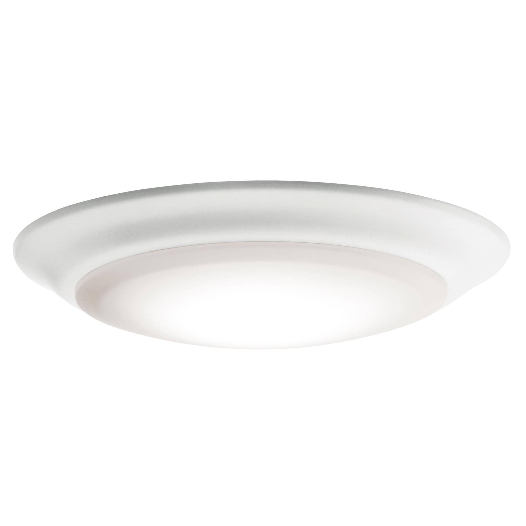 White LED Flush Mount Ceiling Light with Polycarbonate Diffuser