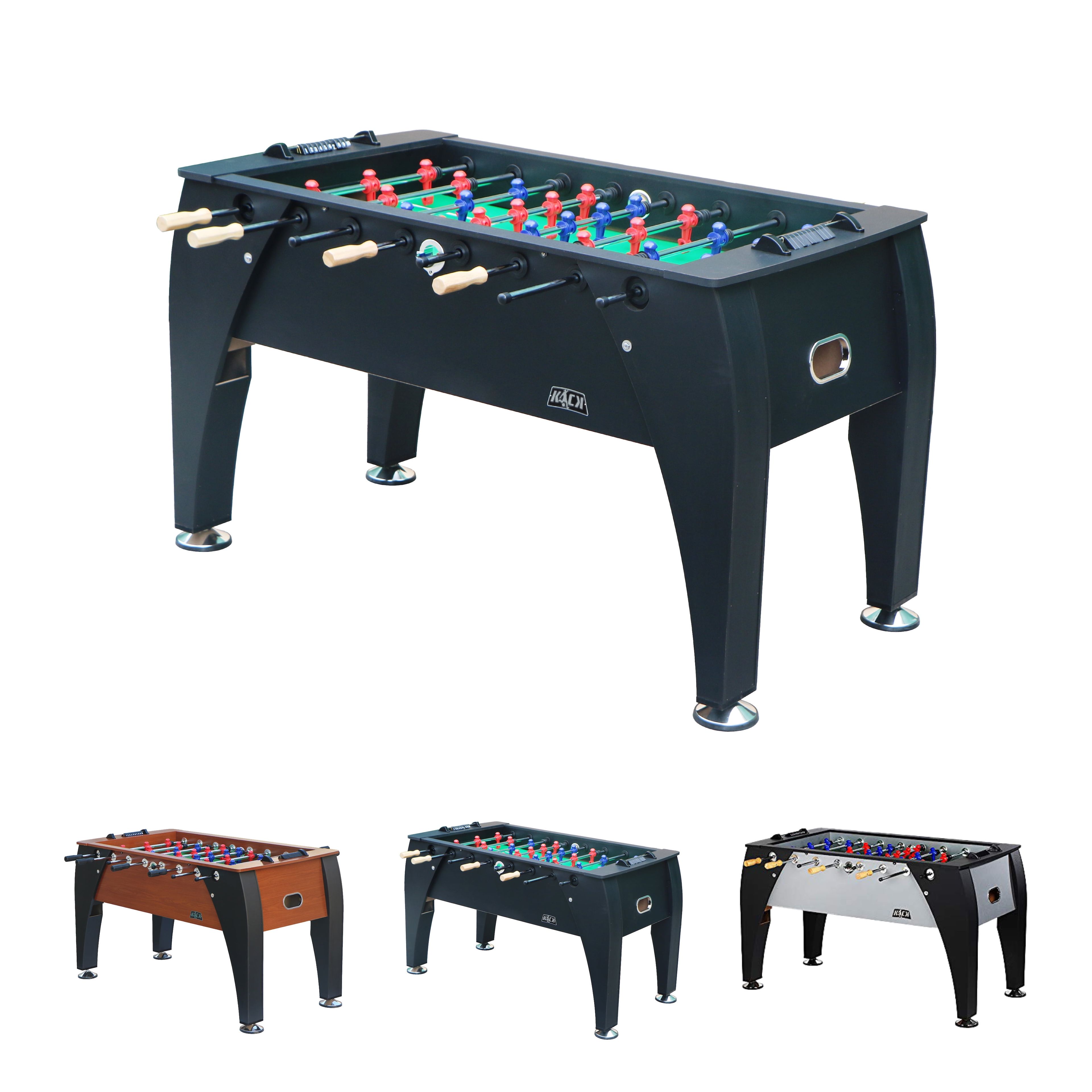 Legend 55" Black Foosball Table with Wooden Handles