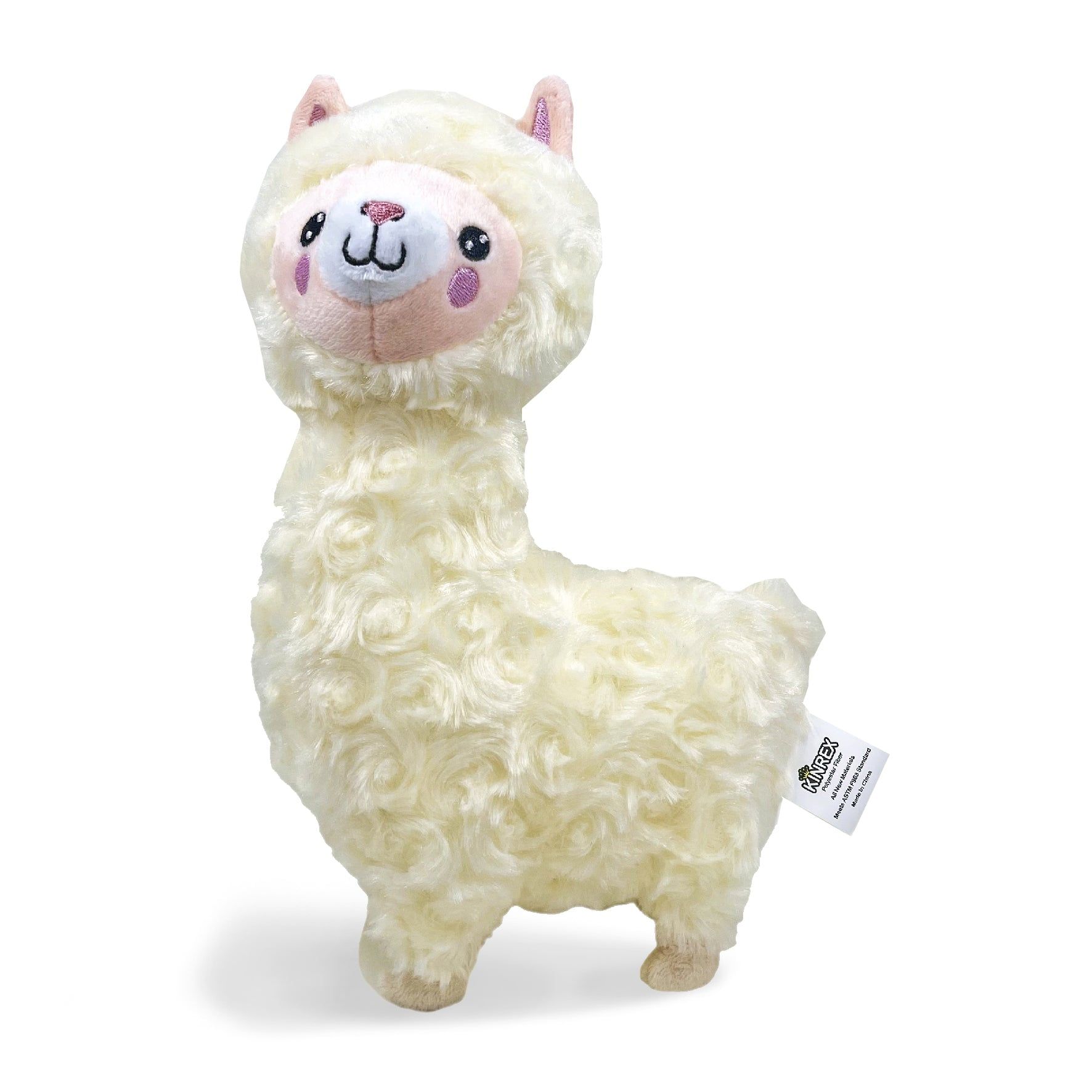 White Plush Llama Stuffed Animal Toy for Kids, 10"