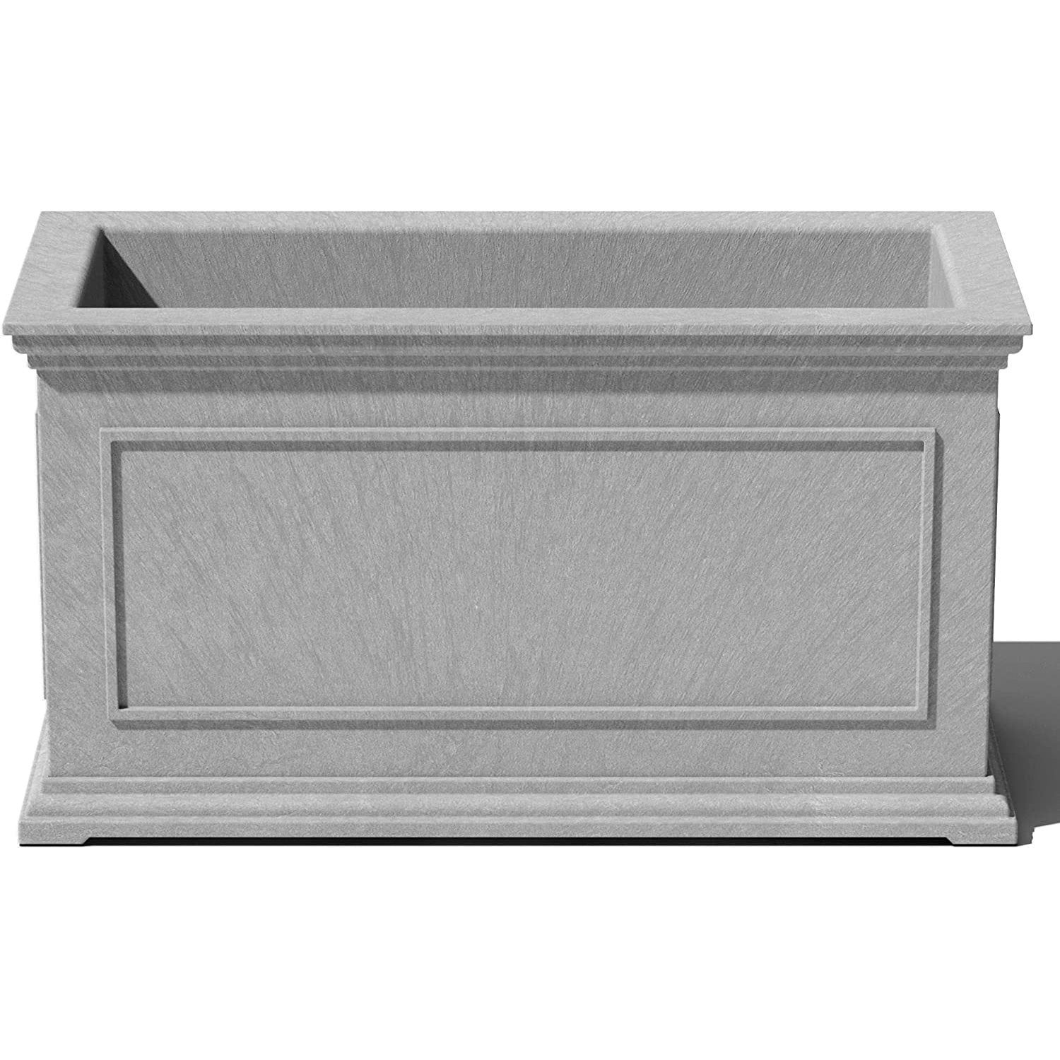 Brixton Estate 32" Polypropylene Gray Outdoor Planter