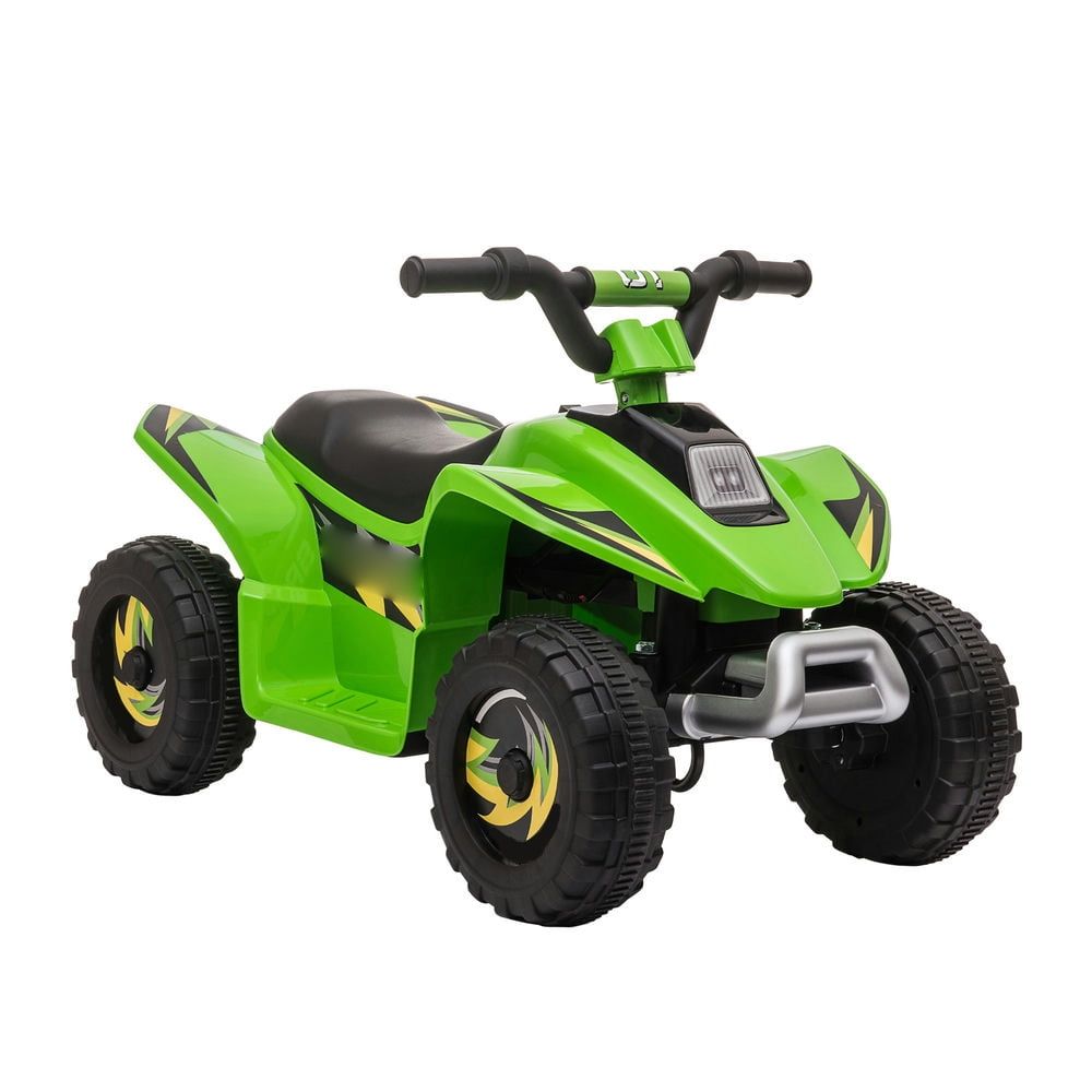 6V Green Electric Kids Quad with Safety Belt