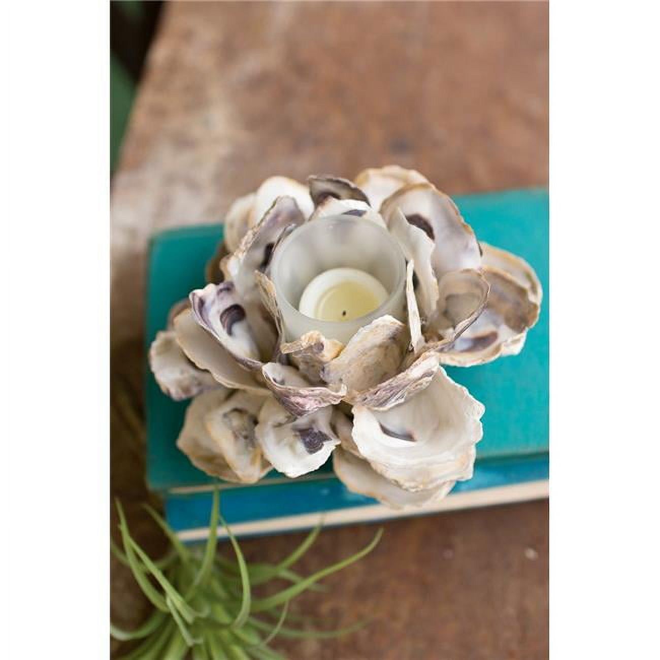 Seaside Bloom Reclaimed Oyster Shell Flower Votive Holder