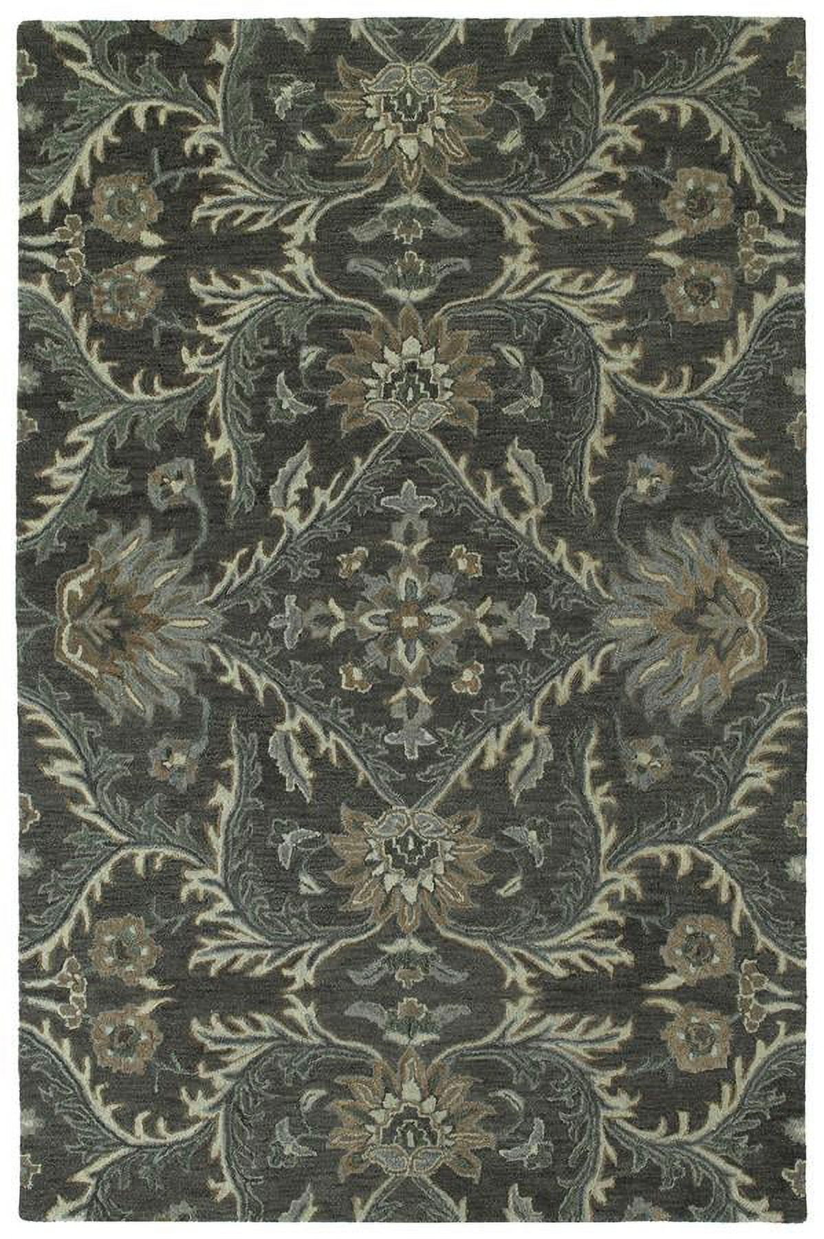 Amaranta Charcoal Gray Hand-Tufted Wool Area Rug 2' x 3'