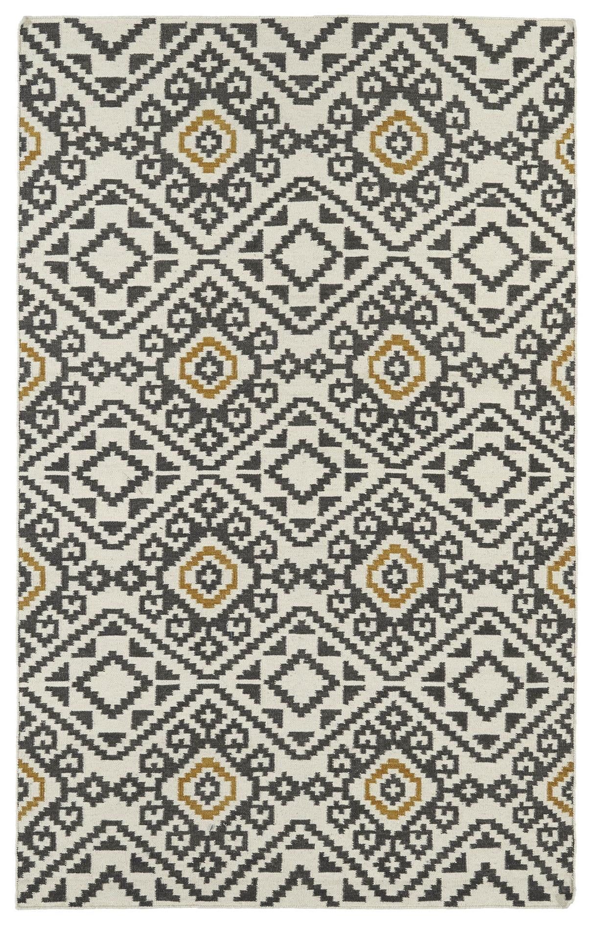 Nomad Adventure Charcoal Gray Handmade Wool Area Rug