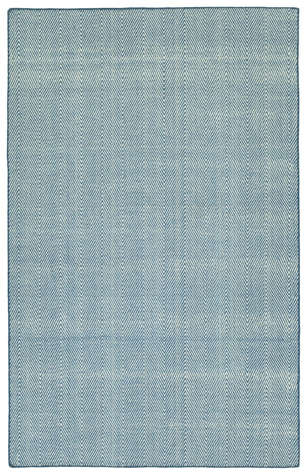 Ziggy Denim Blue 2' x 3' Handmade Chevron Outdoor Rug