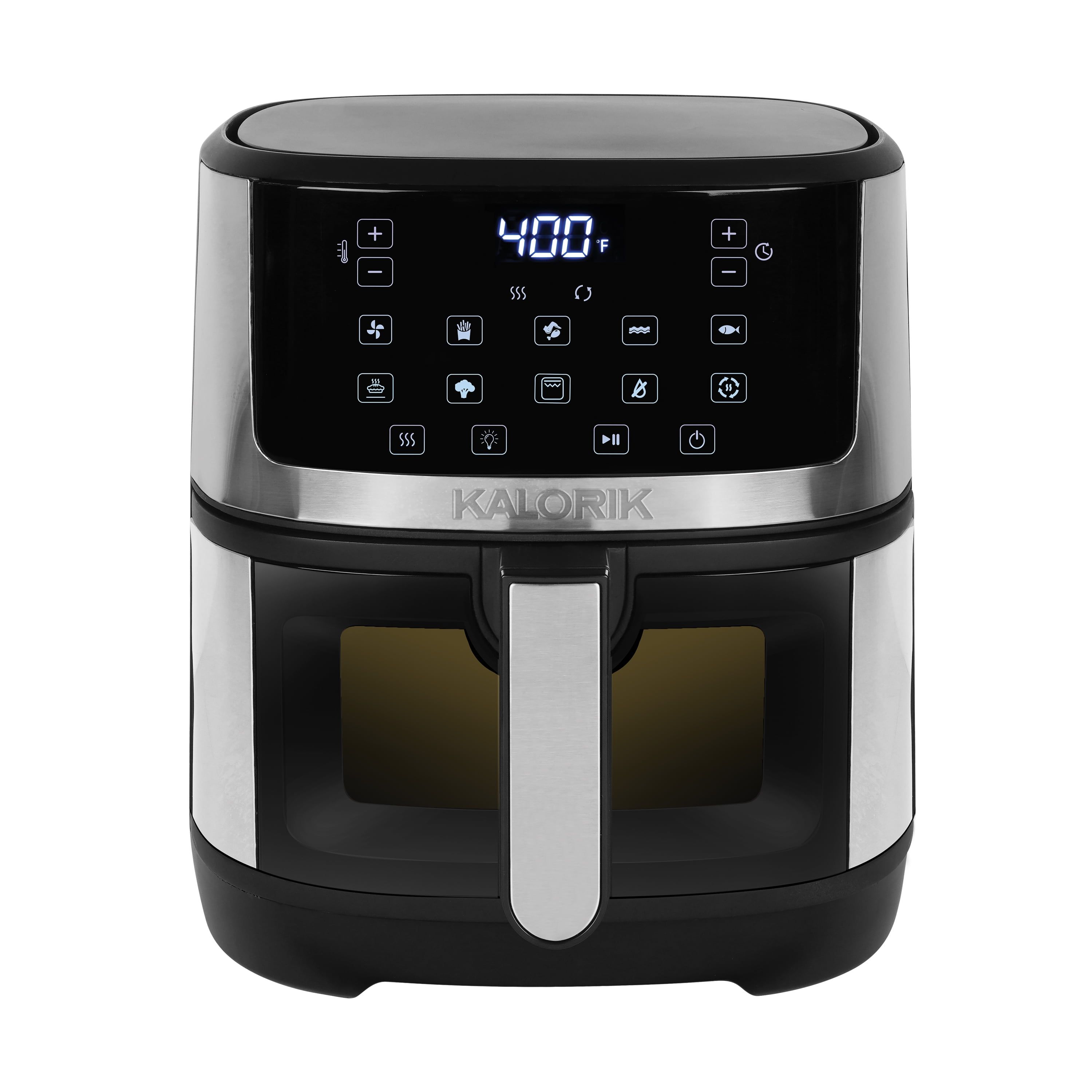 Kalorik 5-Quart Stainless Steel Touchscreen Air Fryer with Window