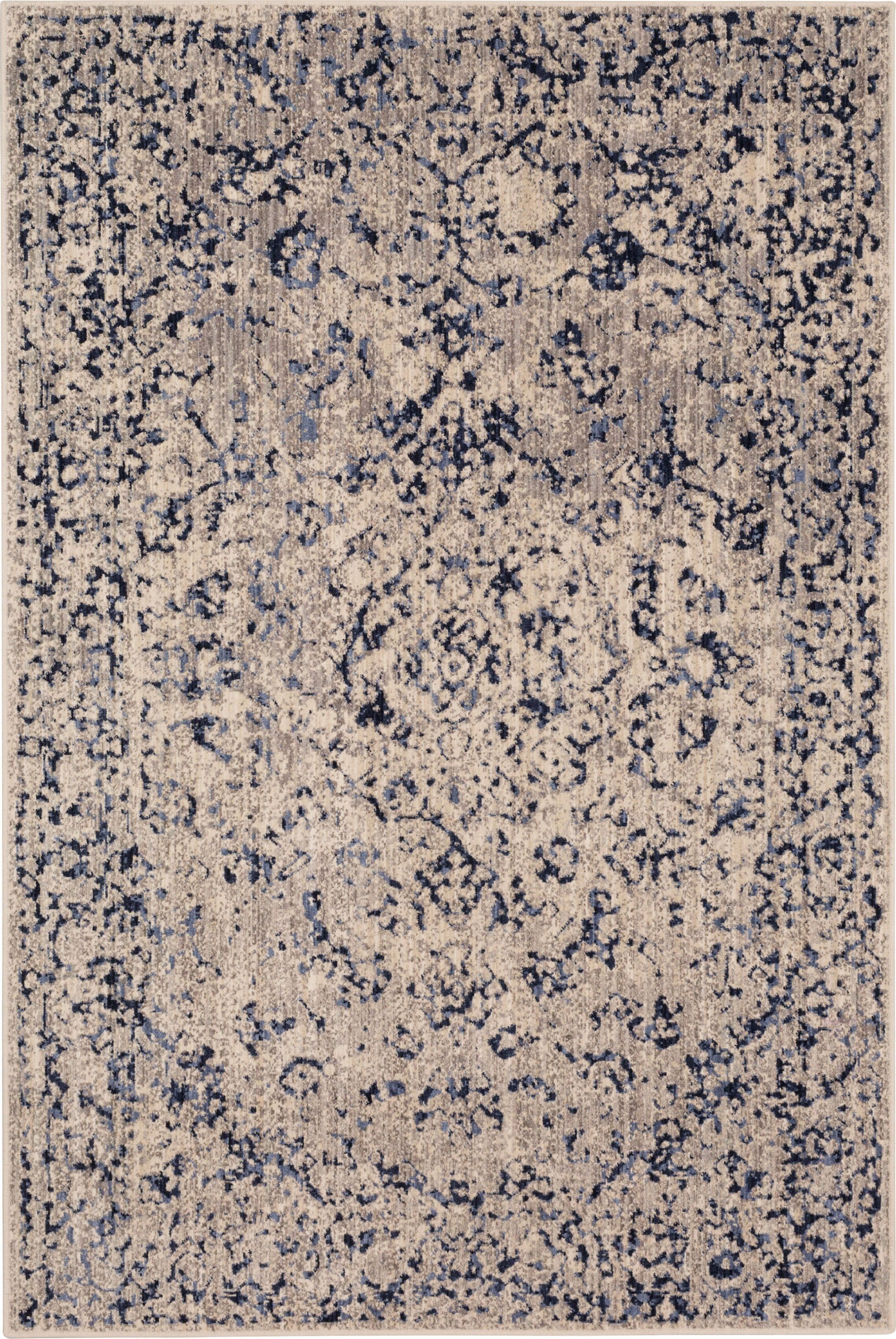 Multicolor Persian Motif 9'6" x 12'11" Viscose Blend Area Rug