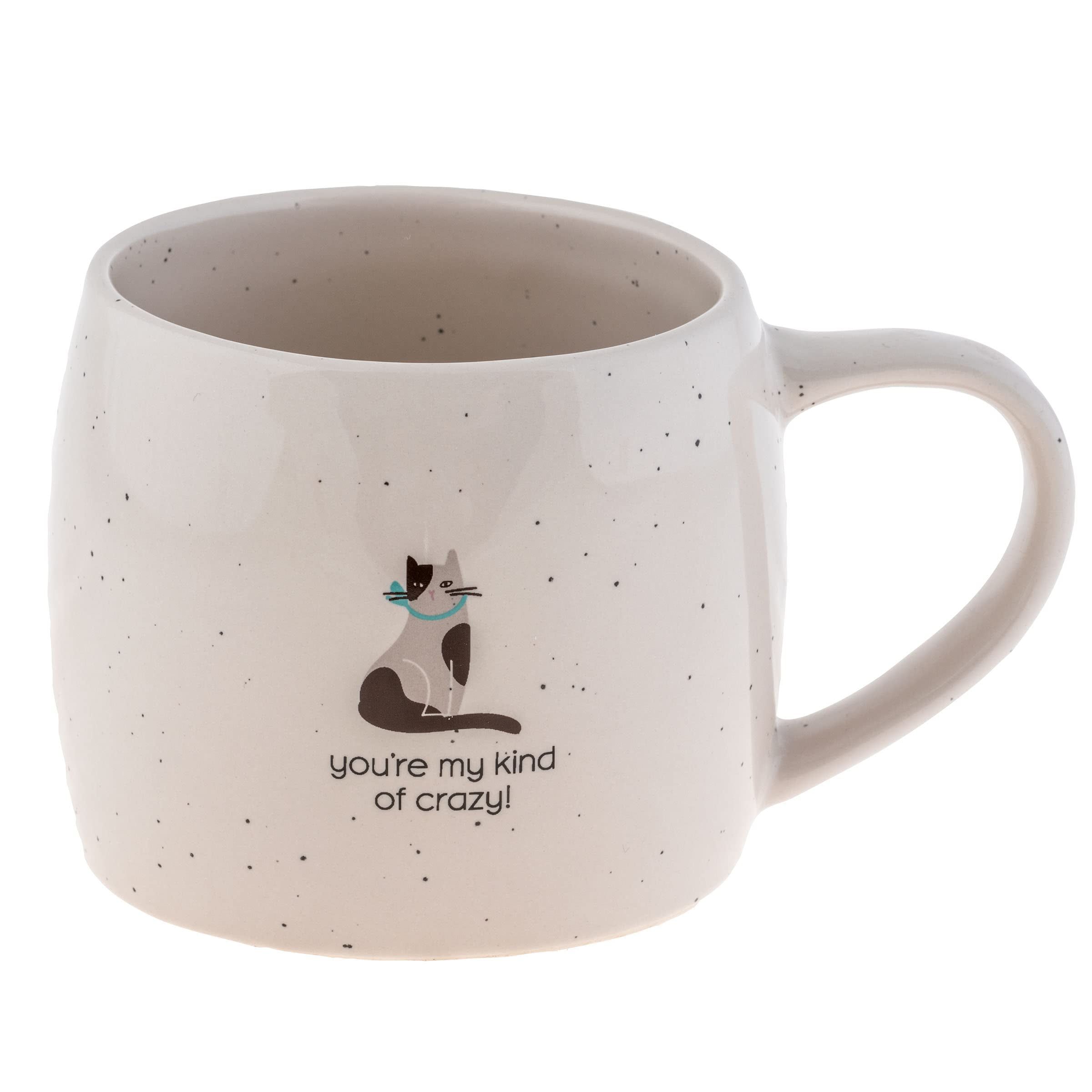 Reese 16-Ounce White Ceramic Cat Mug