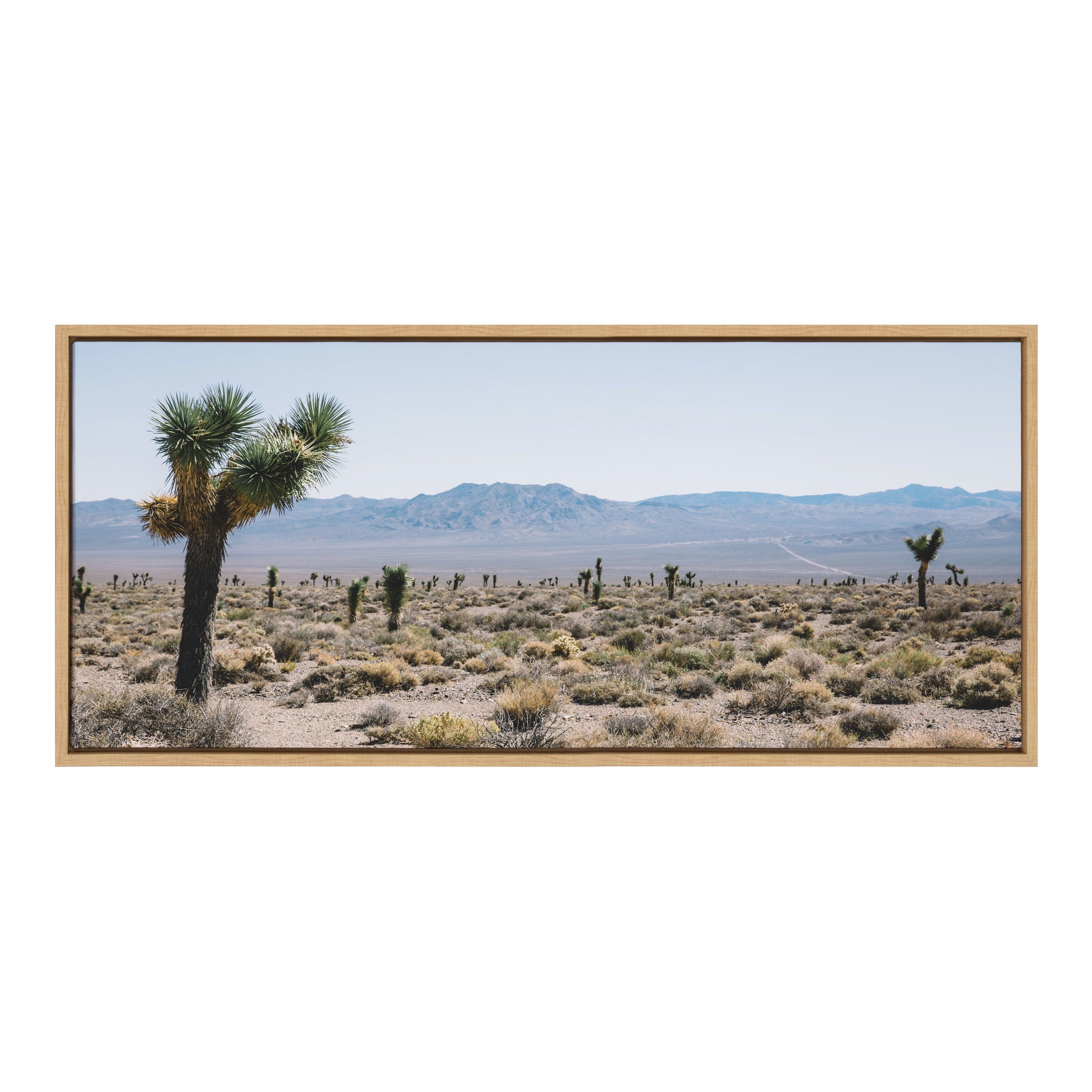 Natural Desert Landscape Framed Canvas Wall Art, 18x40