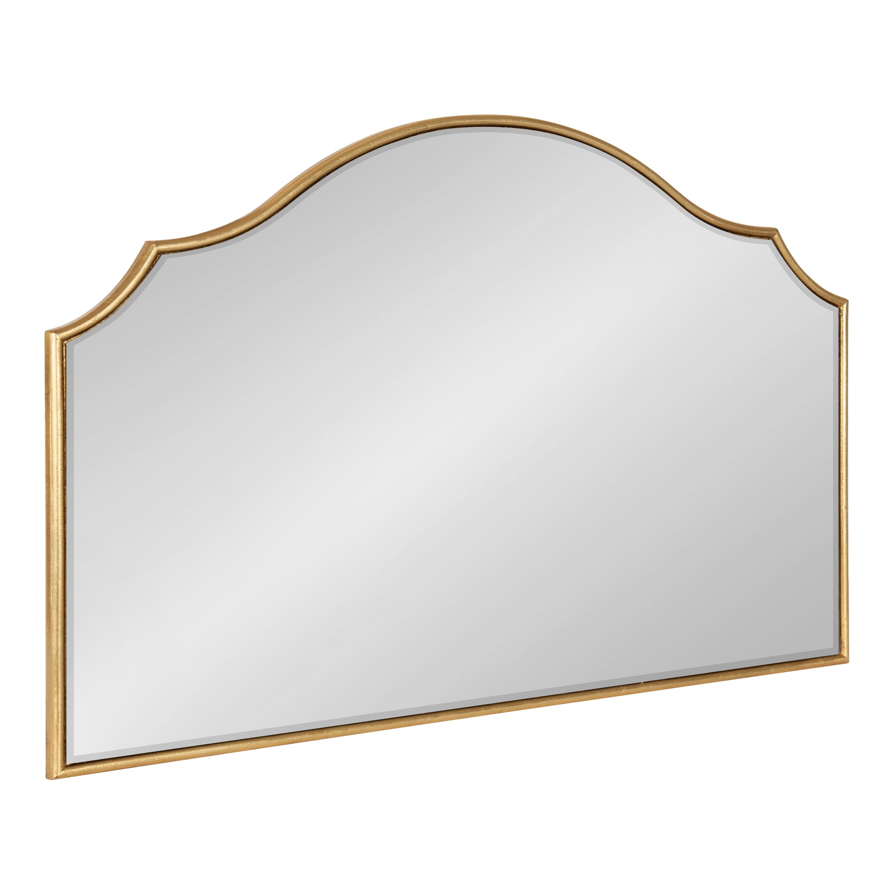 Gold Scalloped Edge Full Length Rectangular Wall Mirror