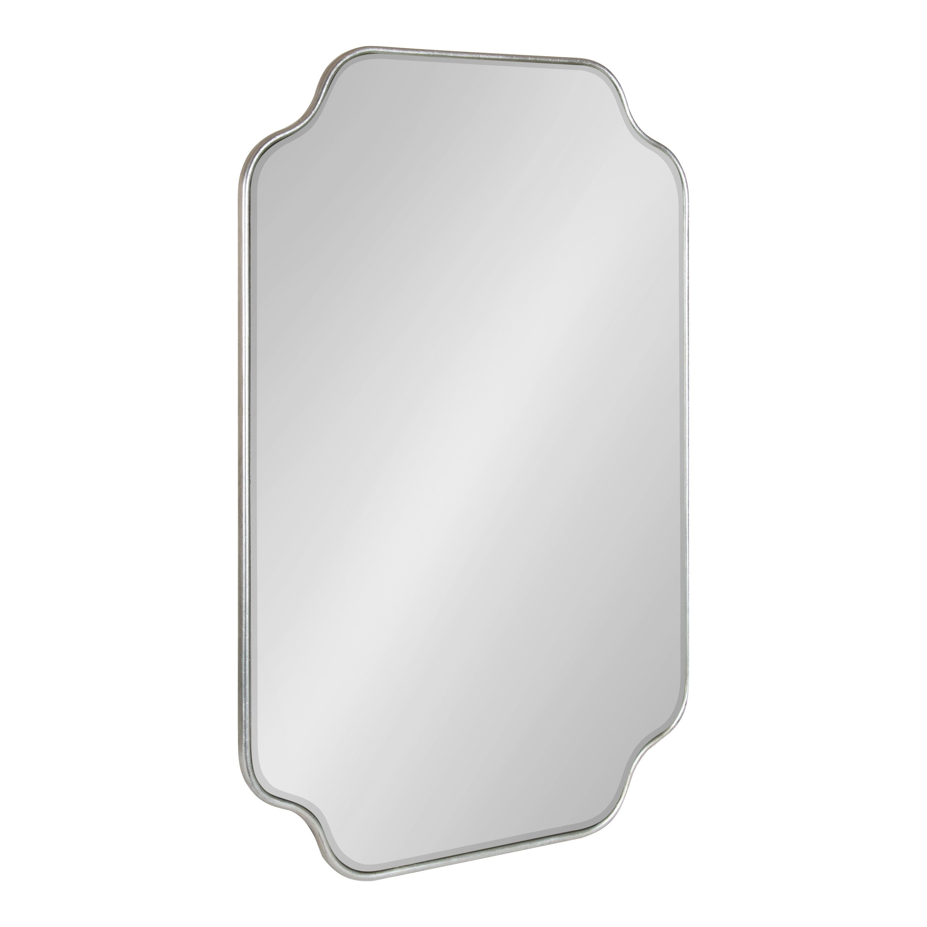 Plumley 24" x 36" Silver Scalloped Rectangular Wall Mirror