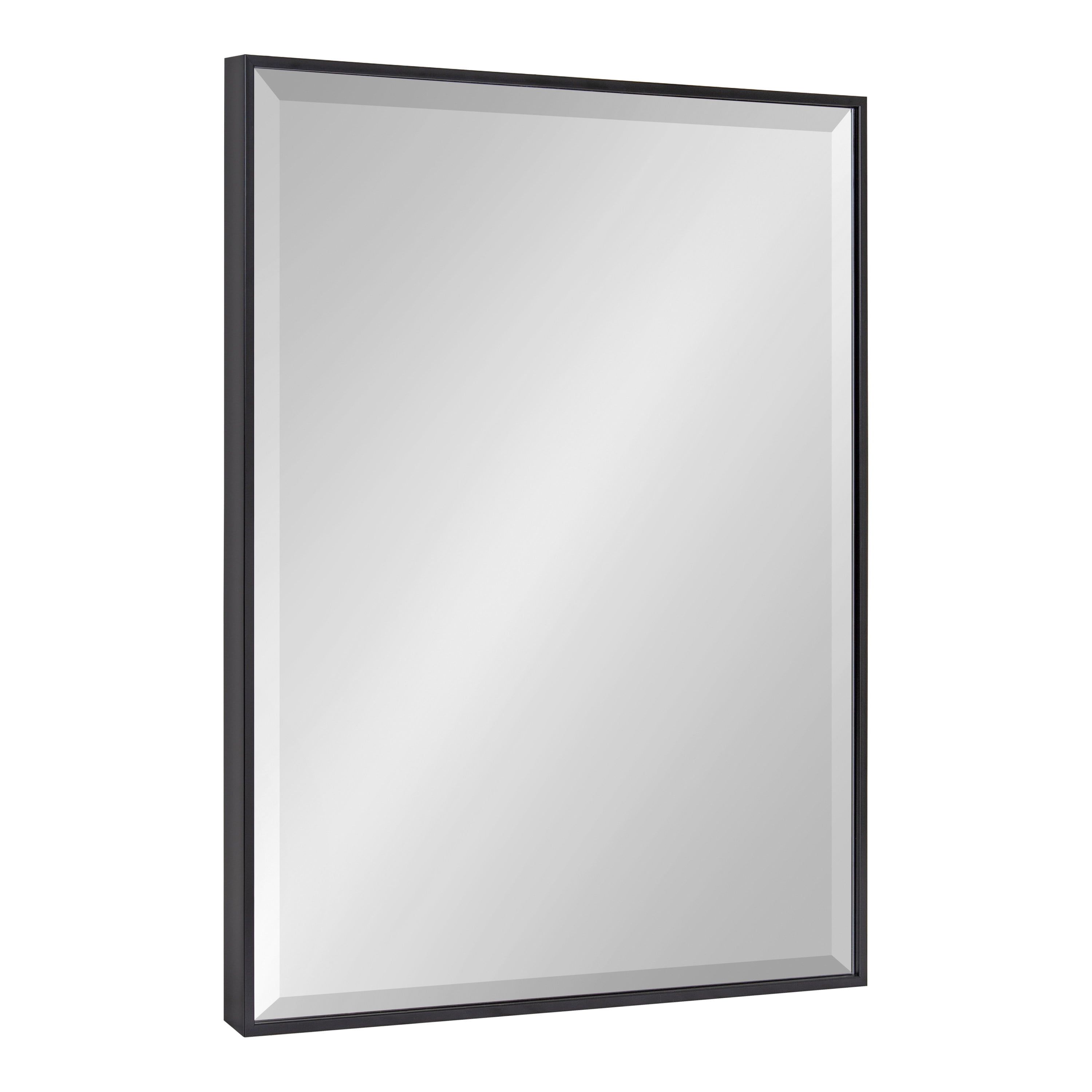 Sleek Minimalist Full-Length Black Polystyrene Dresser Mirror