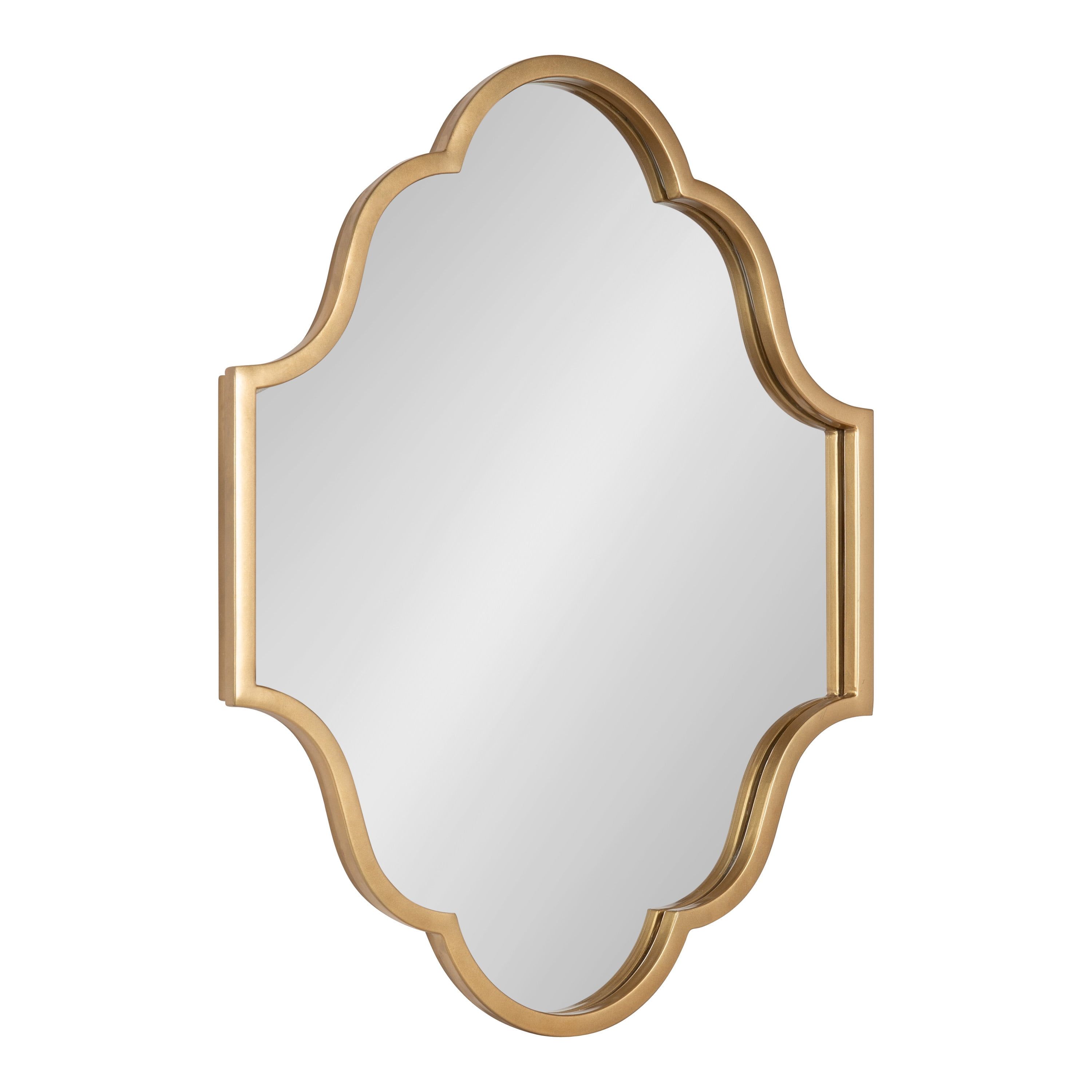 Gold Scalloped Iron Framed Wall Mirror, 18x24